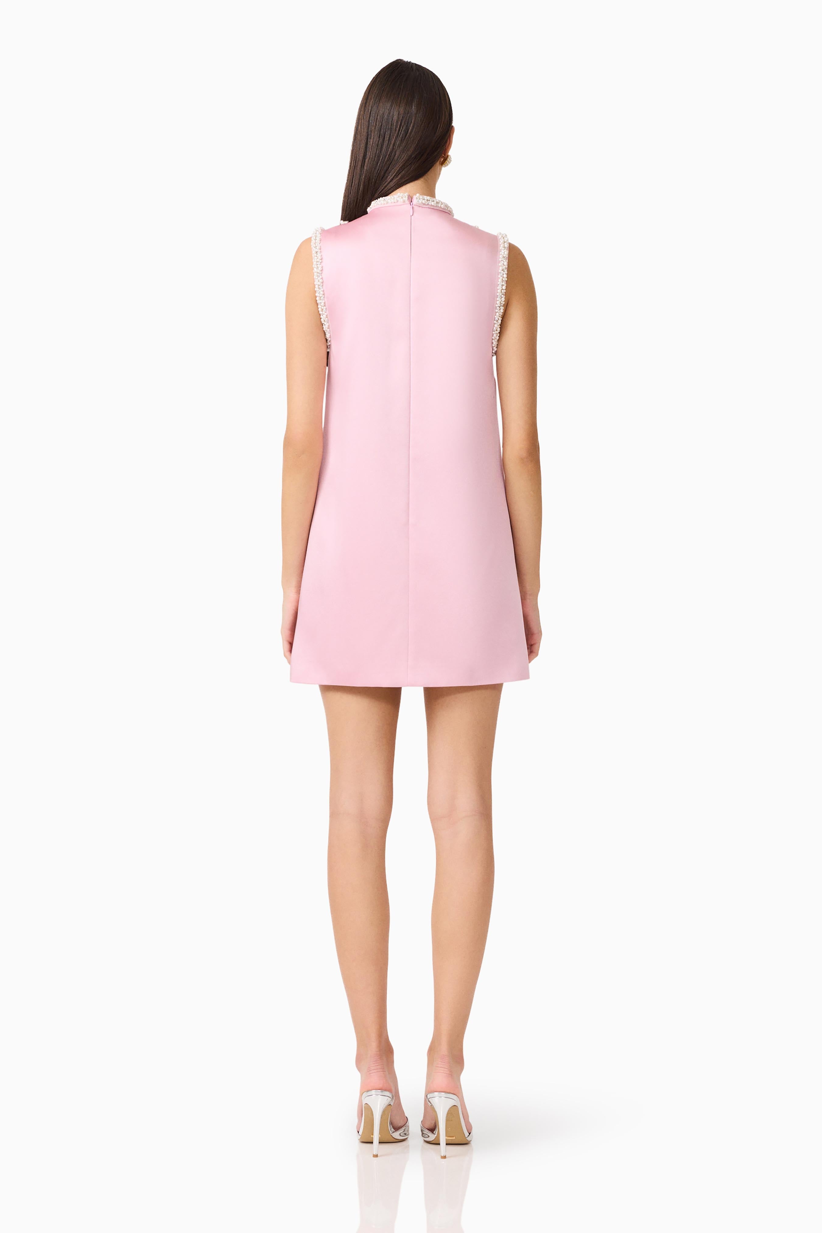 Espera Shift Mini Dress in Rose Pink