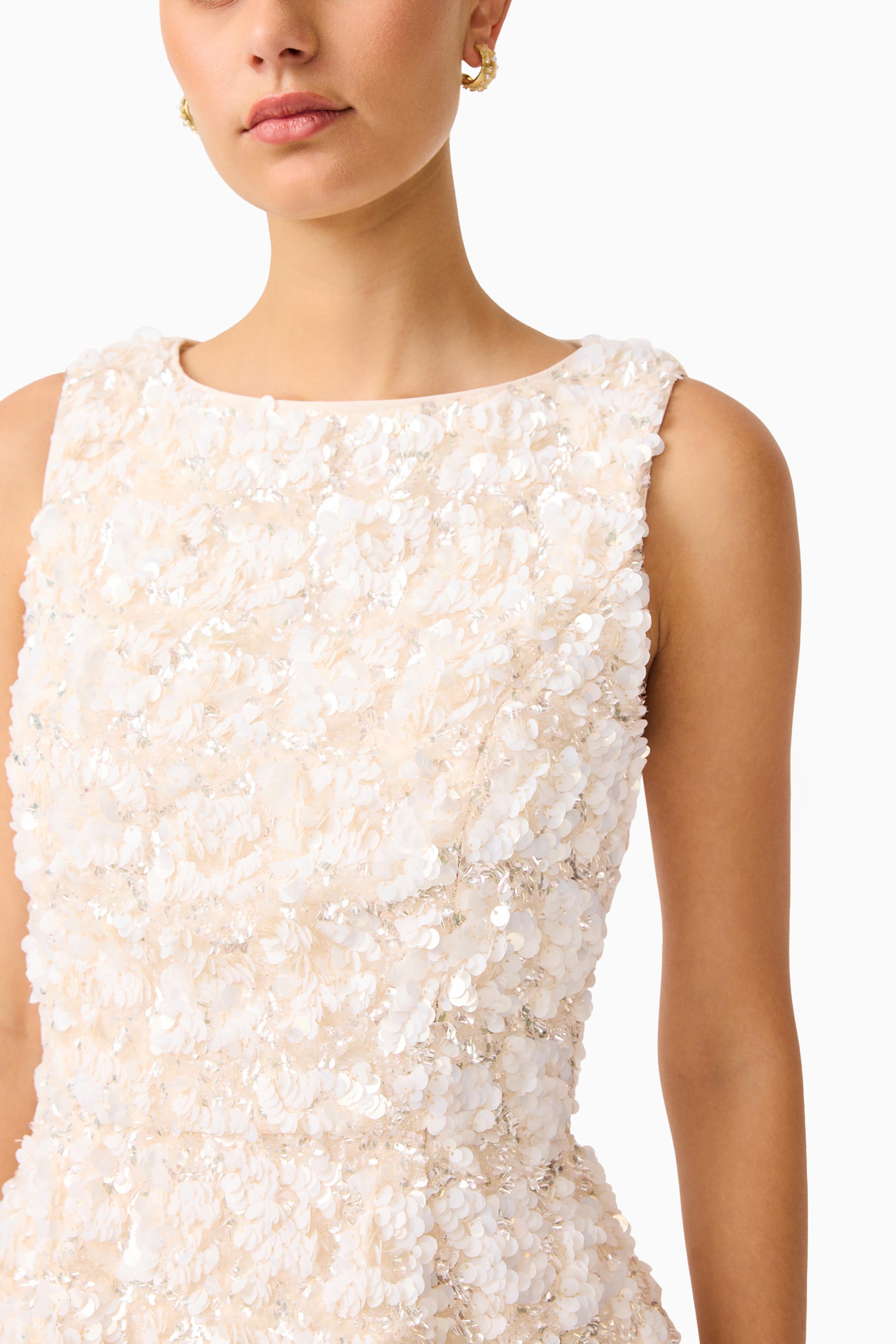 Silvana Tulip Mini Dress in Cream