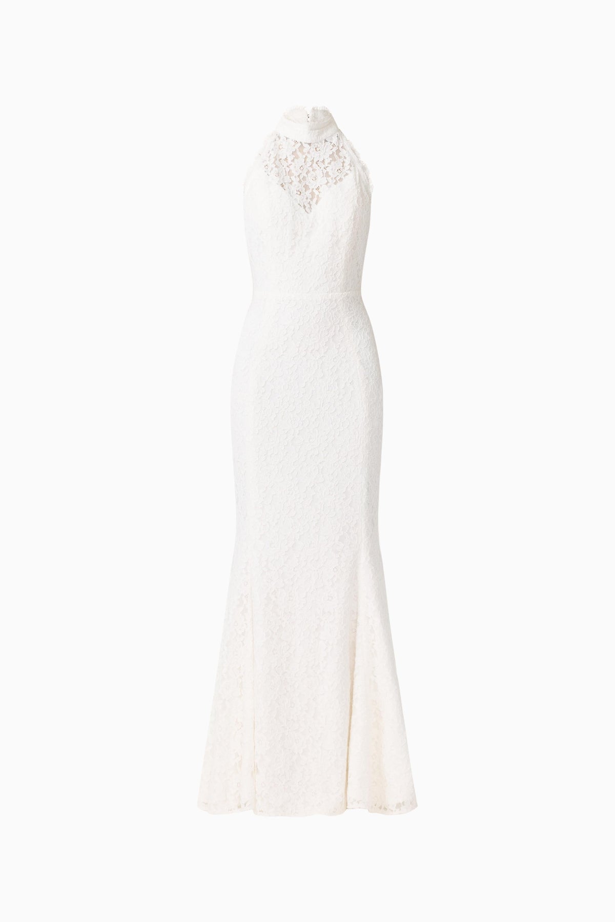 Clarisse Halter Neck Gown in White
