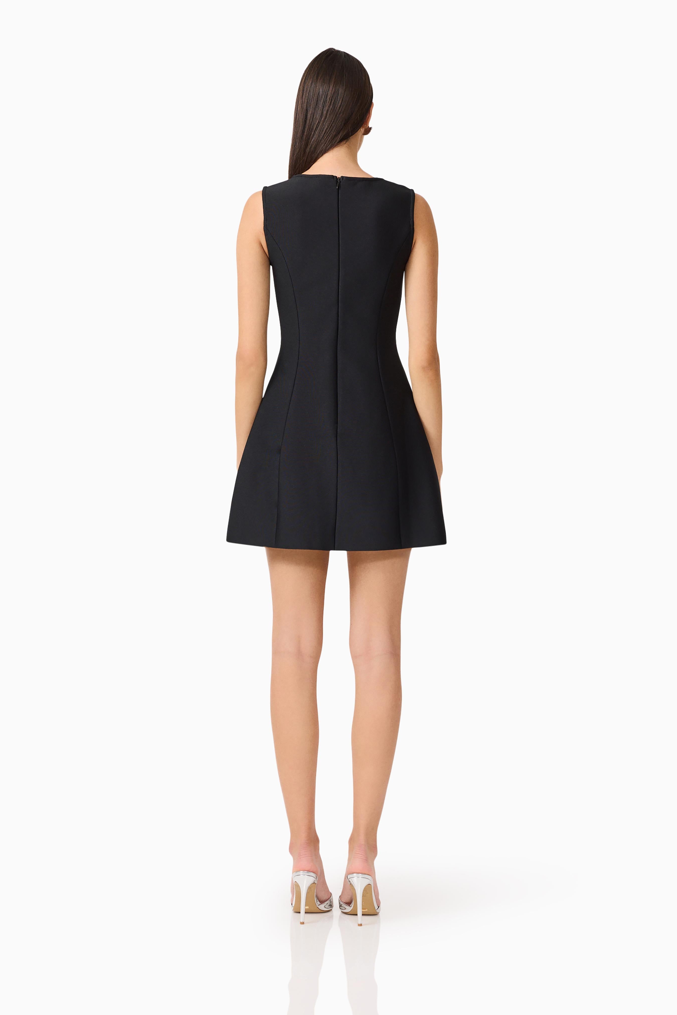 Natasia Embellished Mini Dress in Black