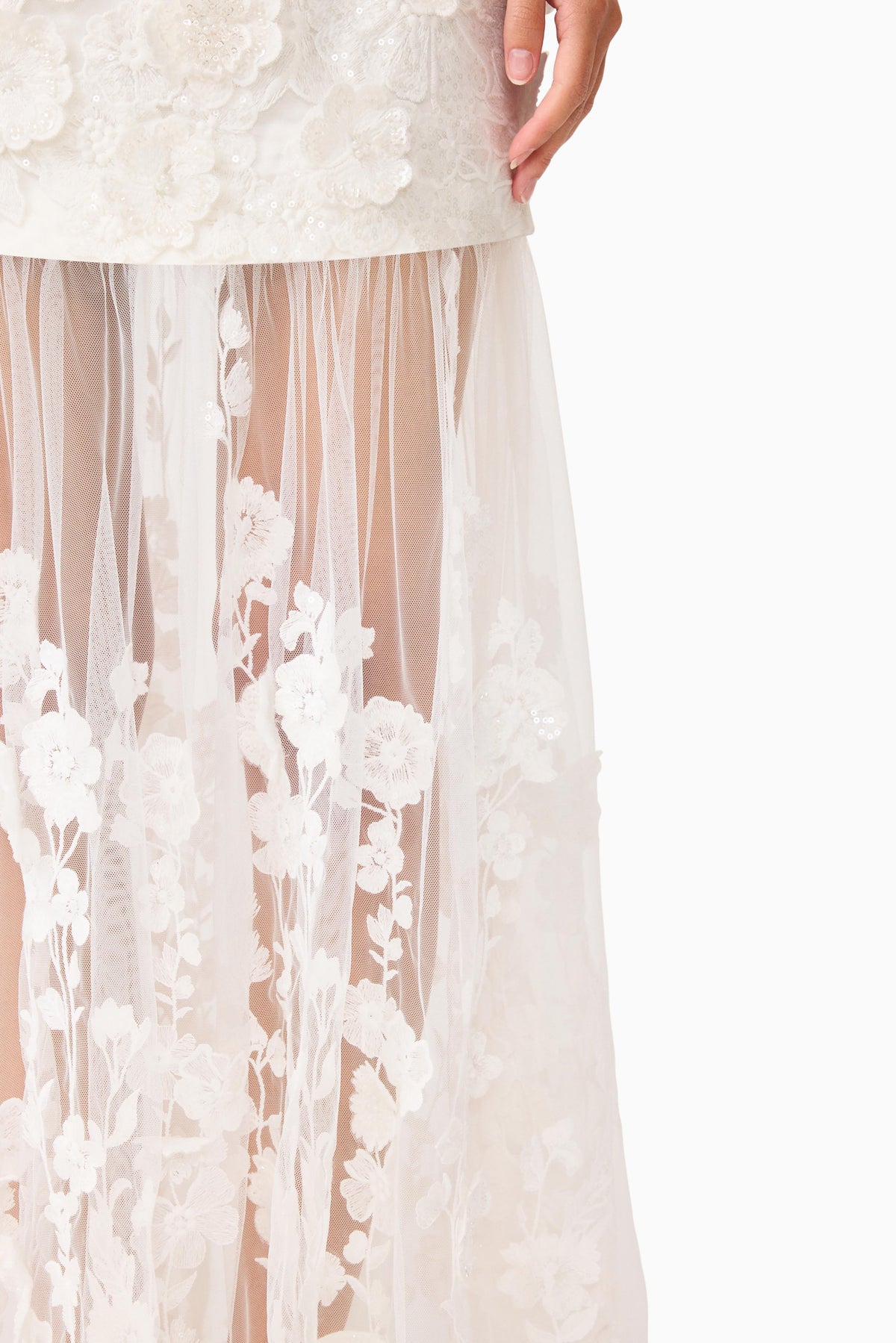 Lorina Sweetheart Gown in White