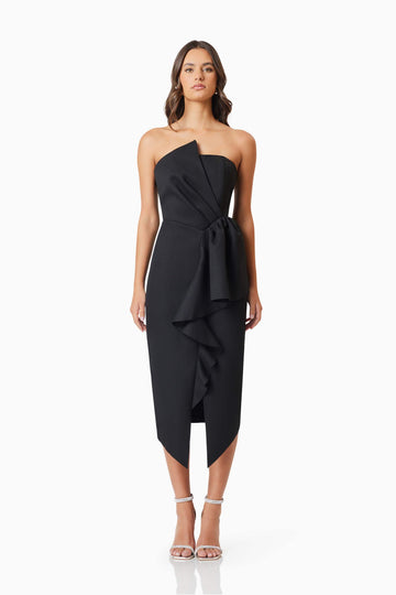 Reception Midi Dress In Black