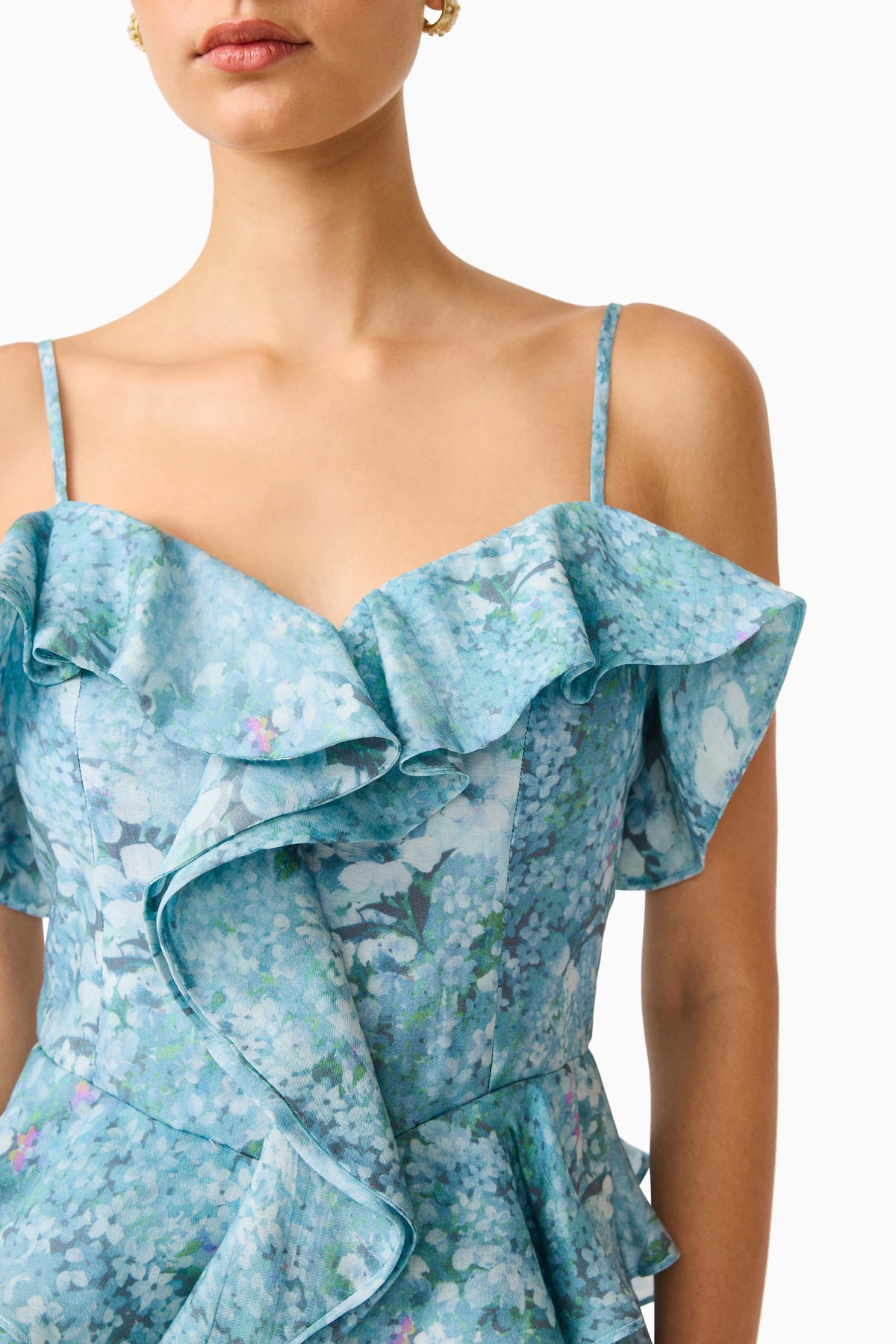 Faye Mini Dress in Blue