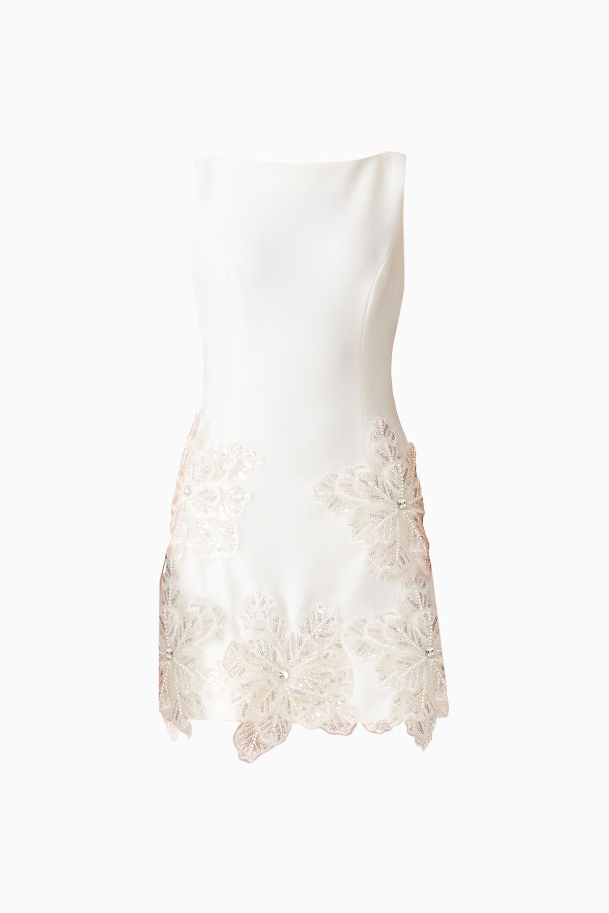Skye Embellished Mini Dress in White