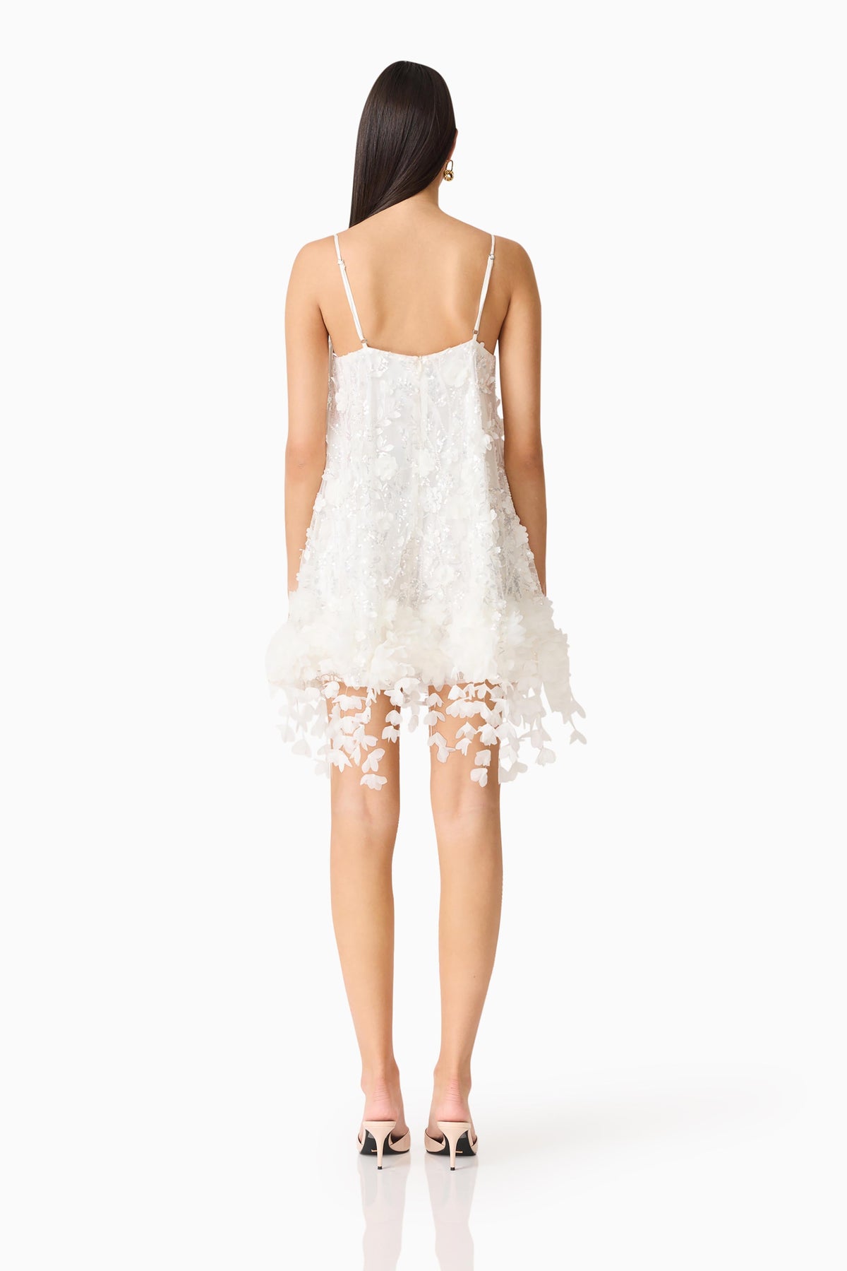 Rina Shift Mini Dress in White
