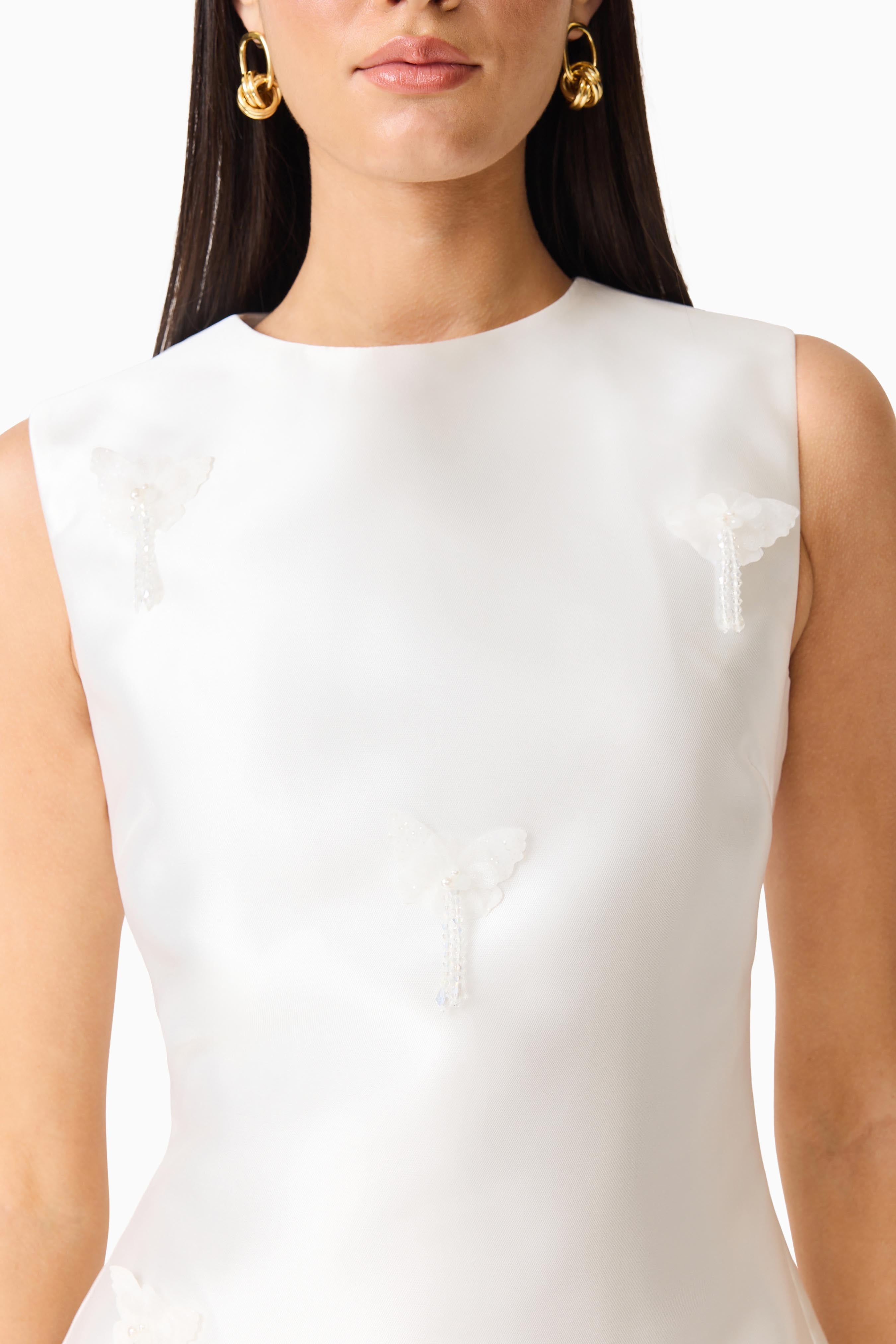 Tula Shift Mini Dress in White