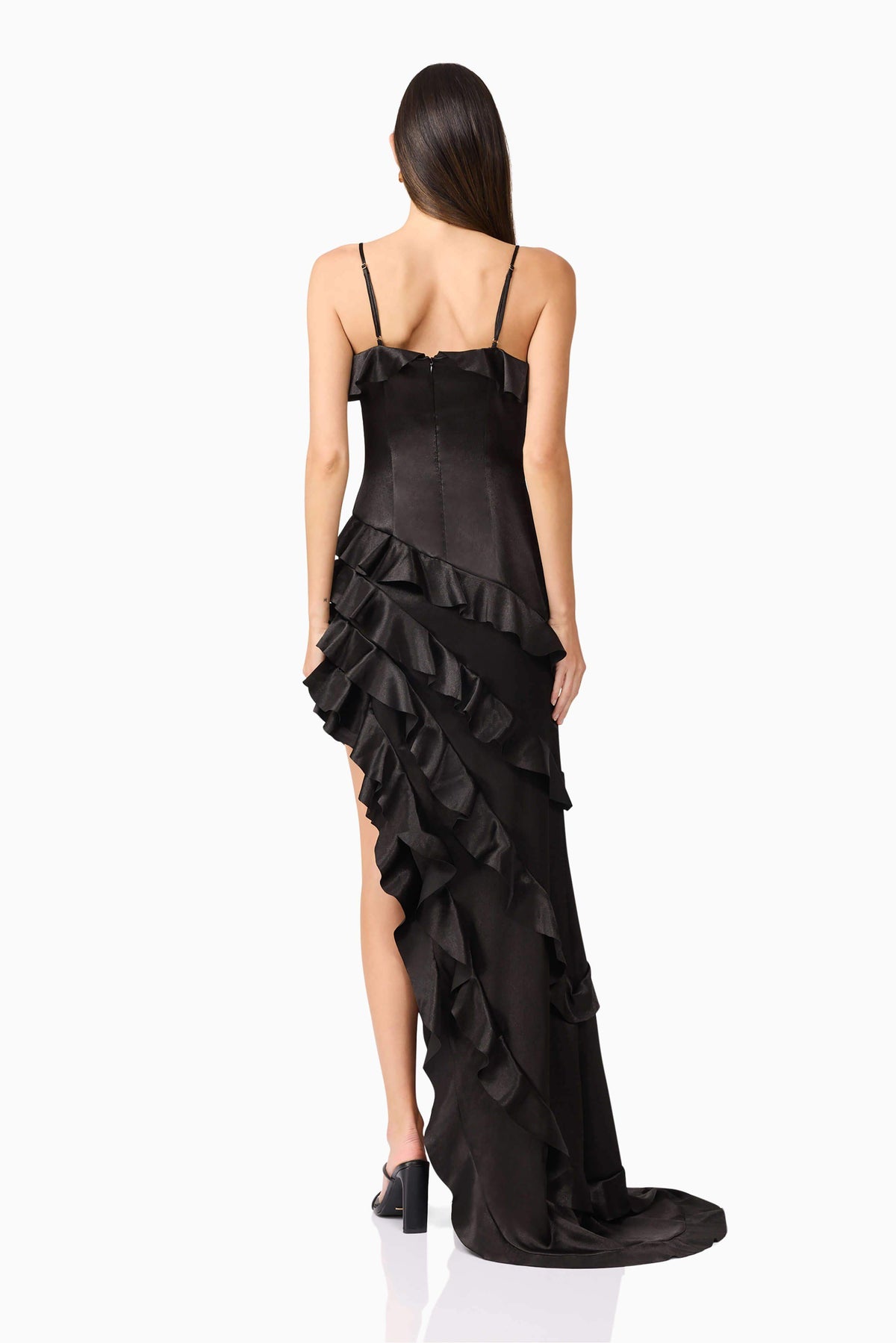 Kyla Asymmetrical Gown In Black