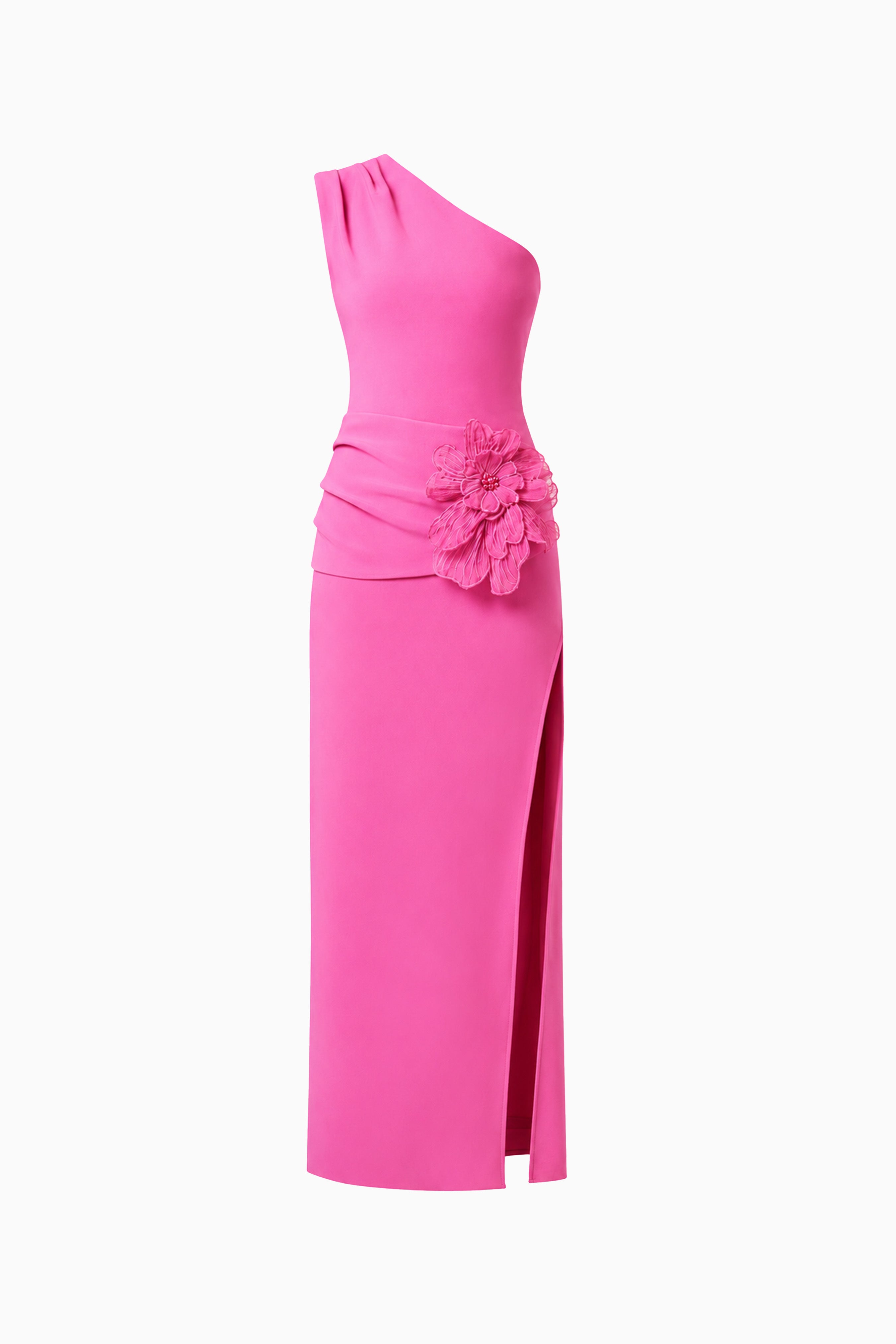 Janelle One Shoulder Gown In Pink