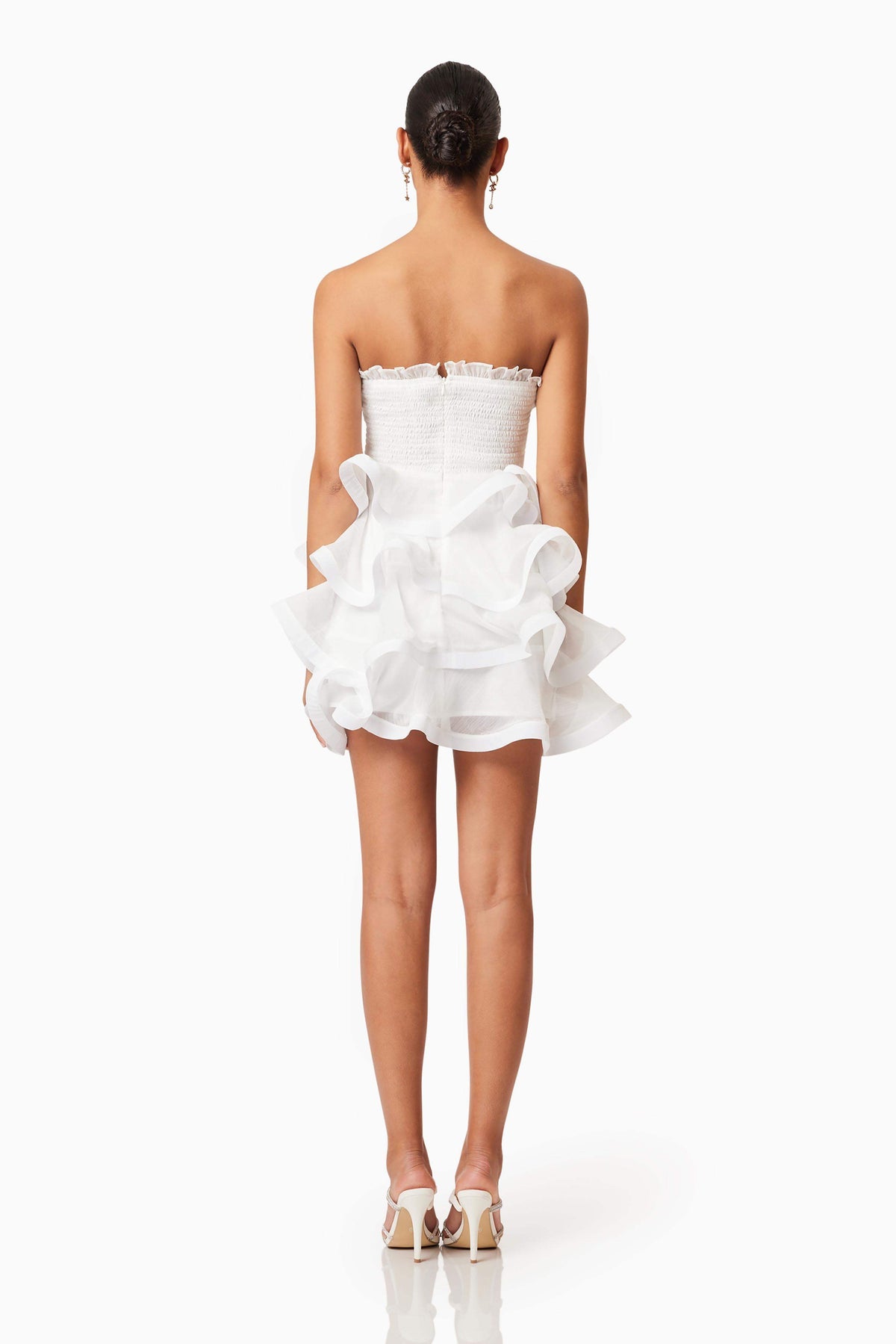 Louise Strapless Mini Dress In White
