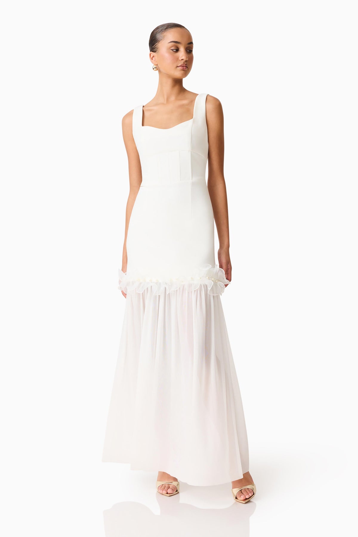 Sia Sweetheart Gown in White