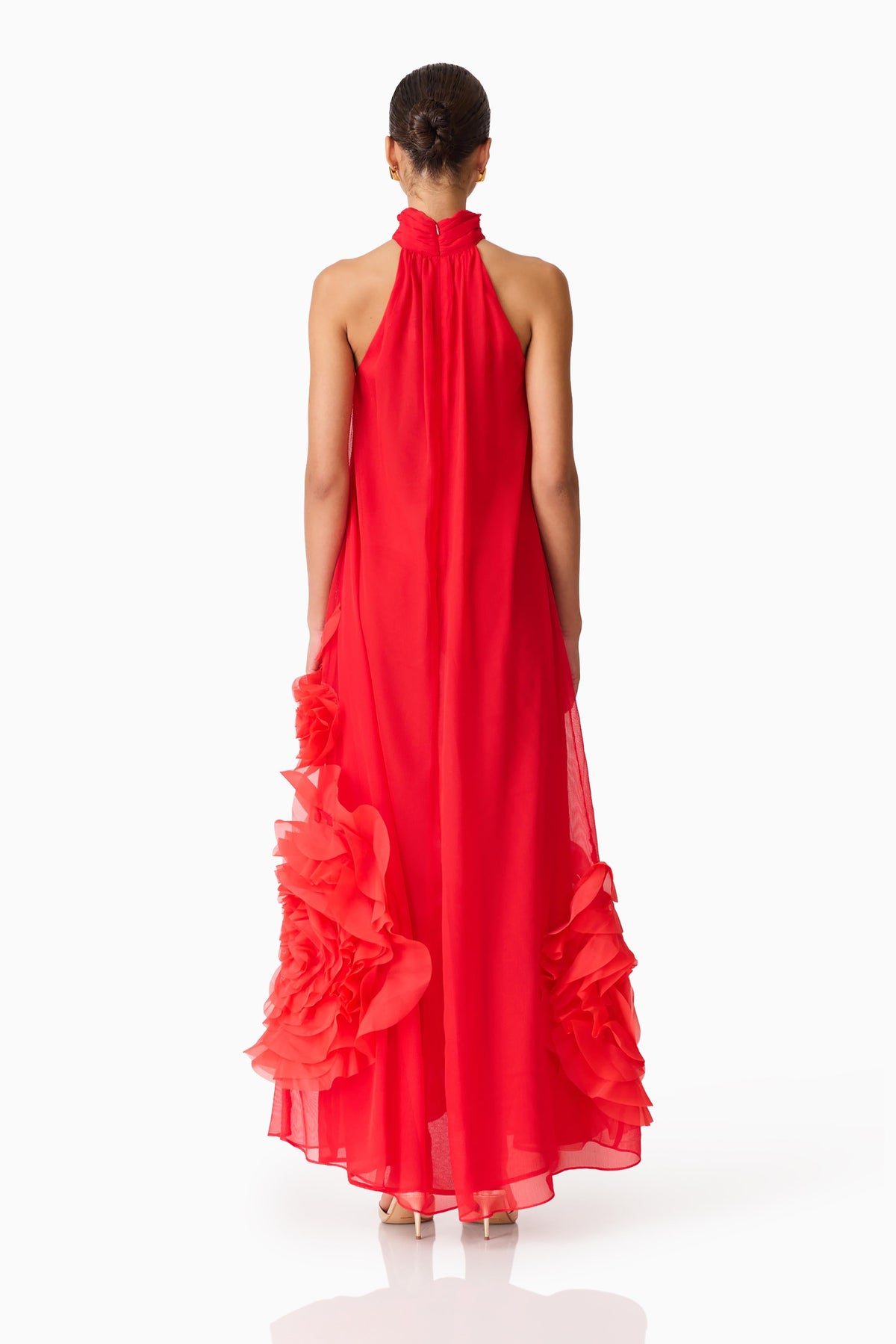 Evelin Halter Gown in Red