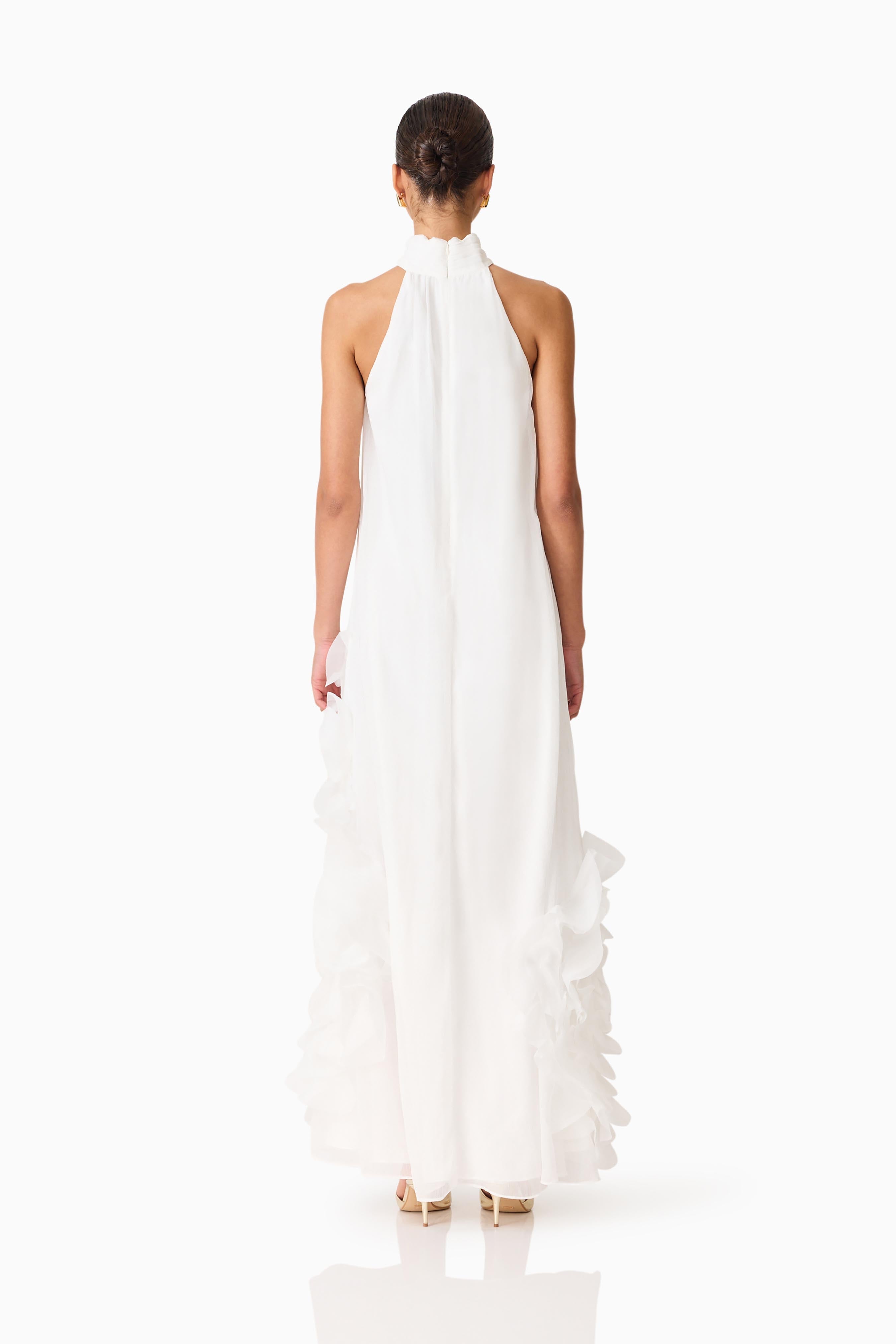 Evelin Halter Gown in White