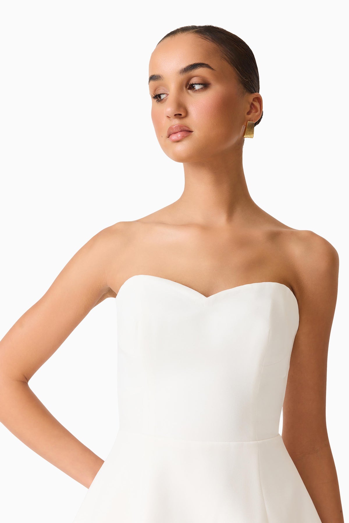 Noralyn Strapless Mini Dress in White