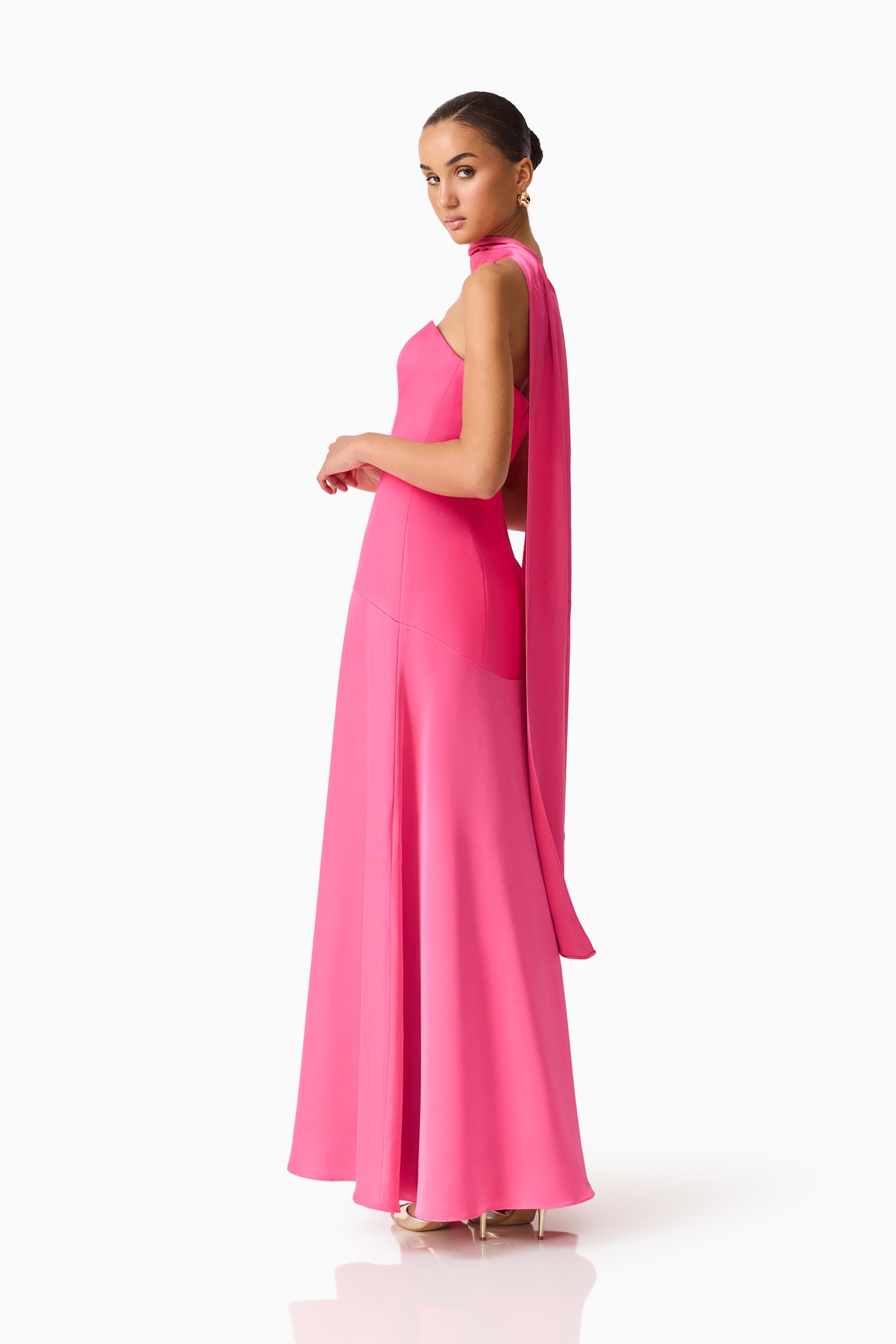 Noralyn Strapless Gown in Pink
