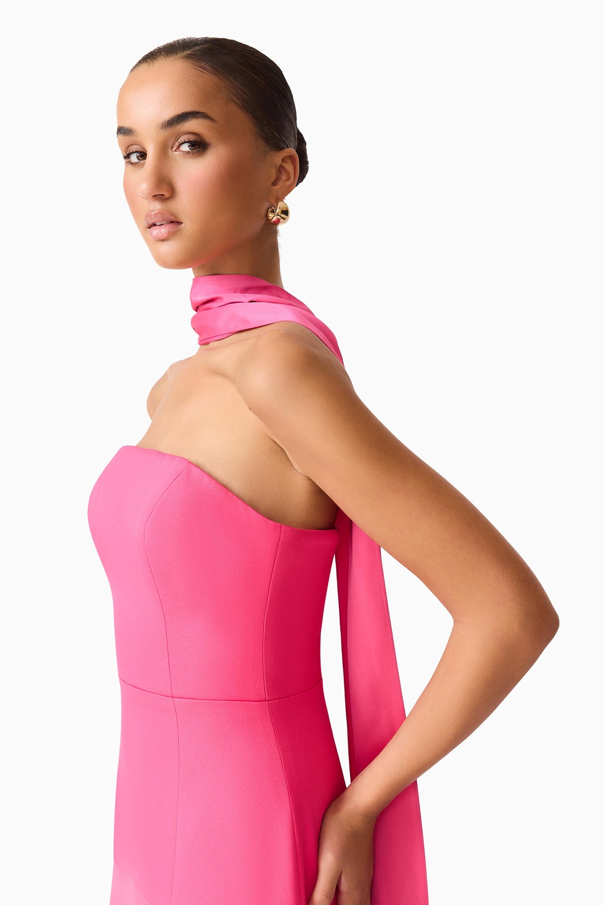 Noralyn Strapless Gown in Pink
