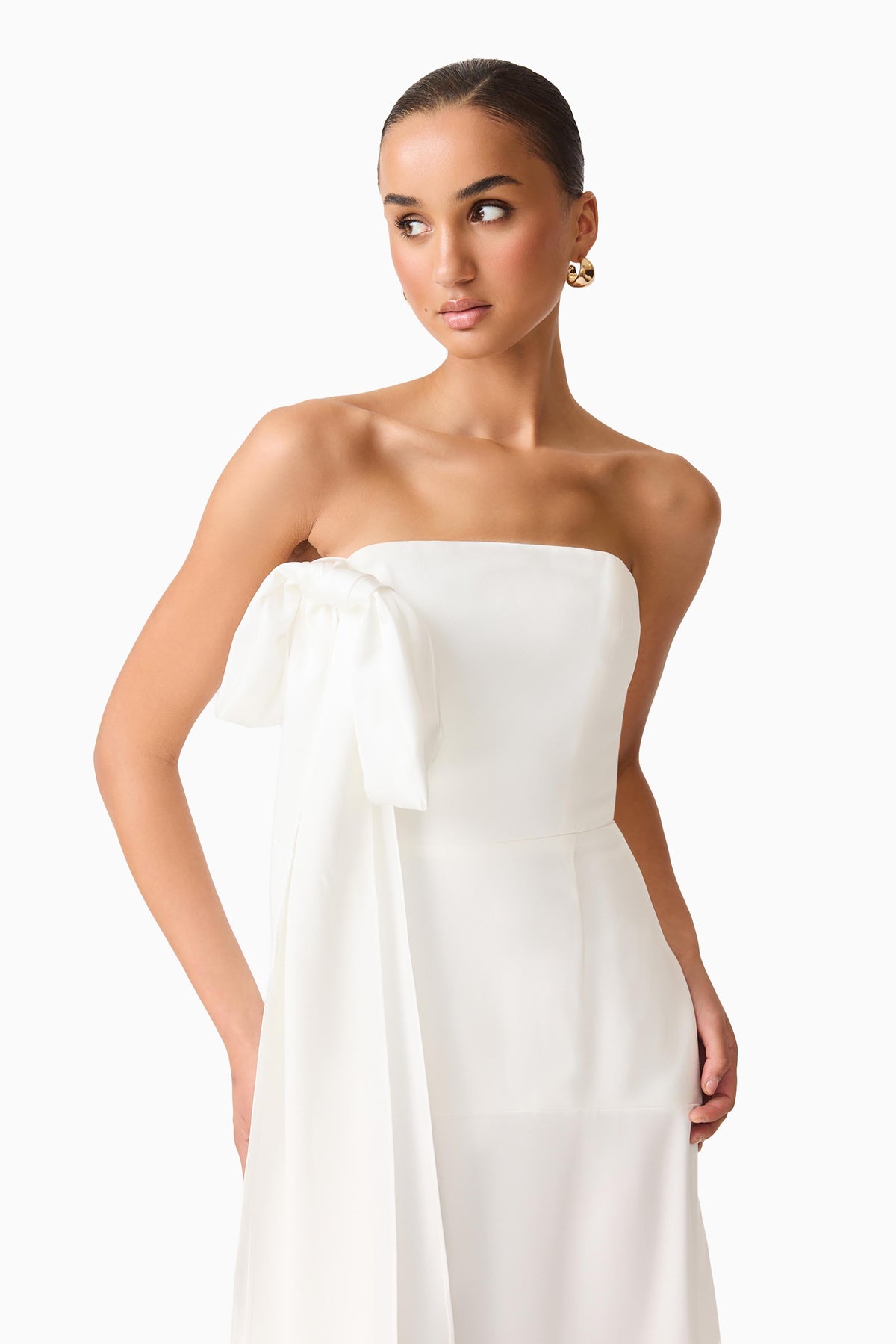 Noralyn Strapless Gown in White
