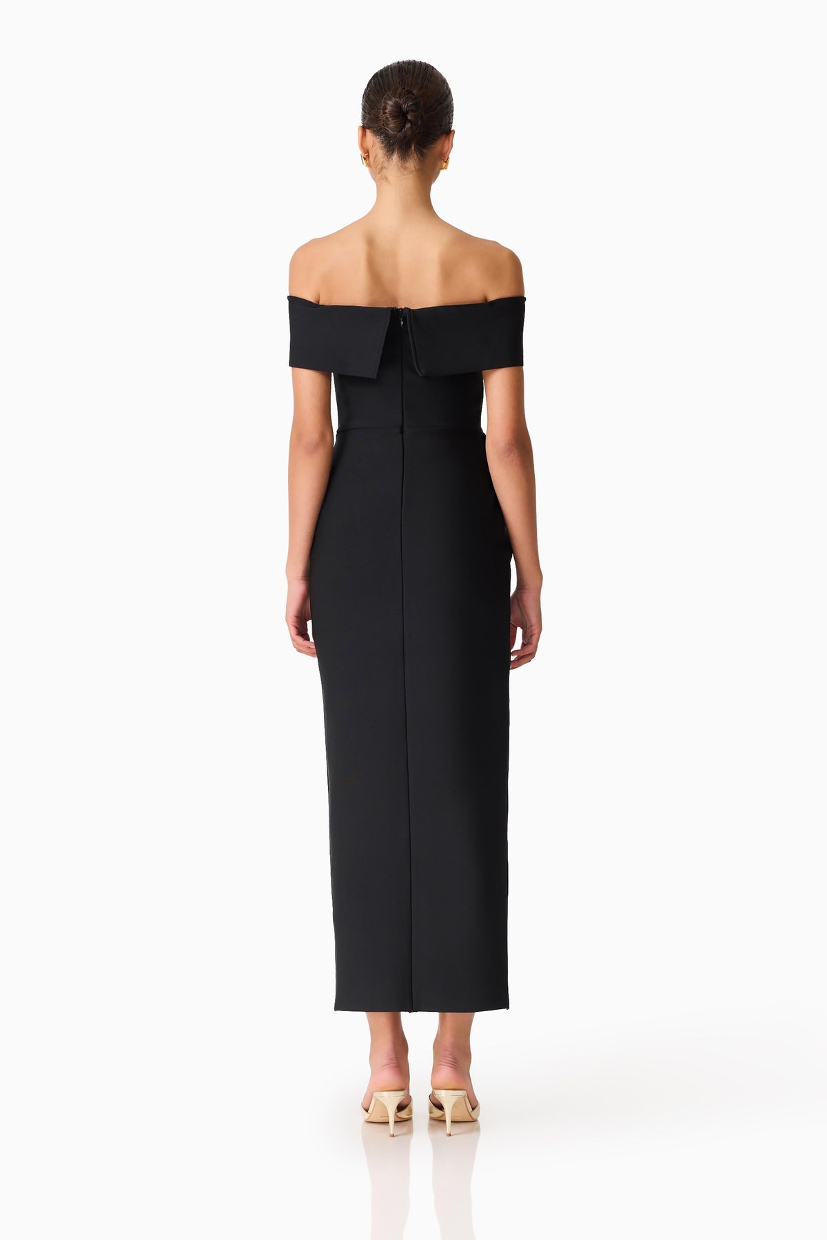 Celia Off The Shoulder Gown in Black