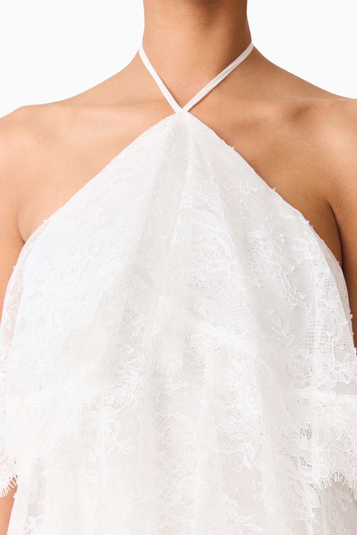 Evelin Lace Gown in White