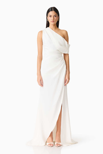 Isadora Off The Shoulder Maxi Gown in Ivory