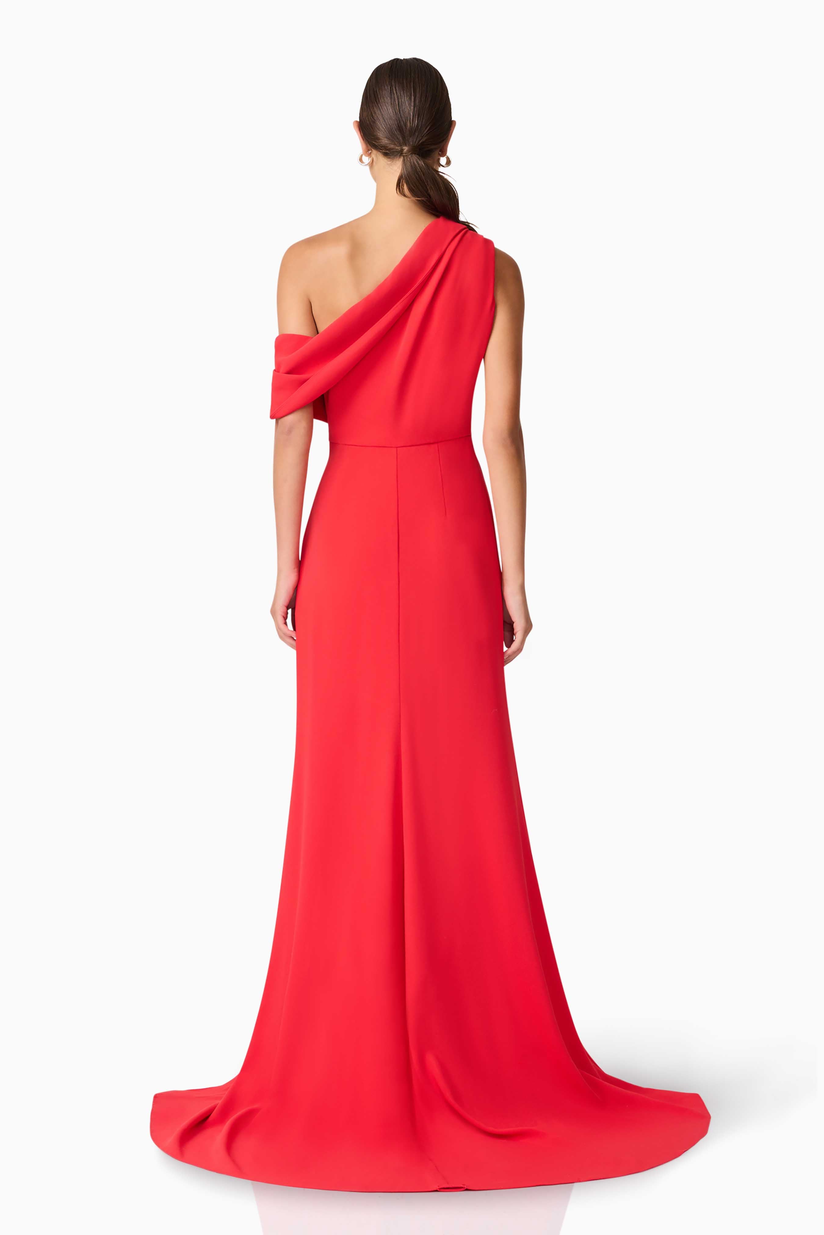 Isadora Off The Shoulder Gown in Red