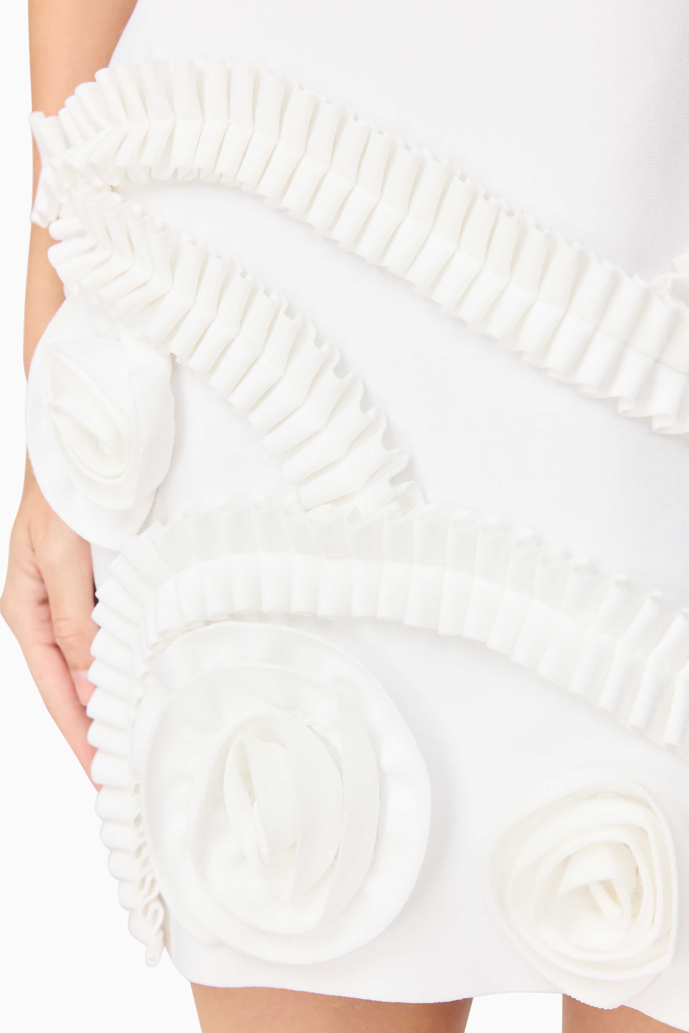Sonya Tulip Mini Dress in White