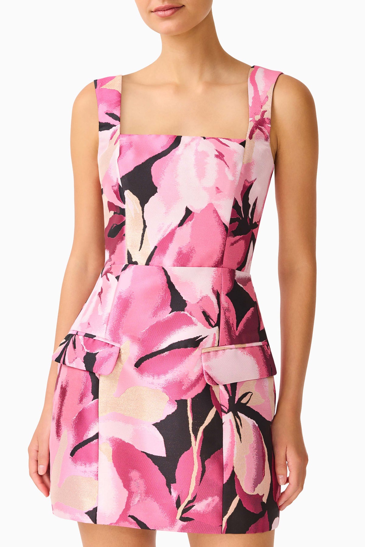 Lumiflora A-Line Mini Dress in Pink Floral