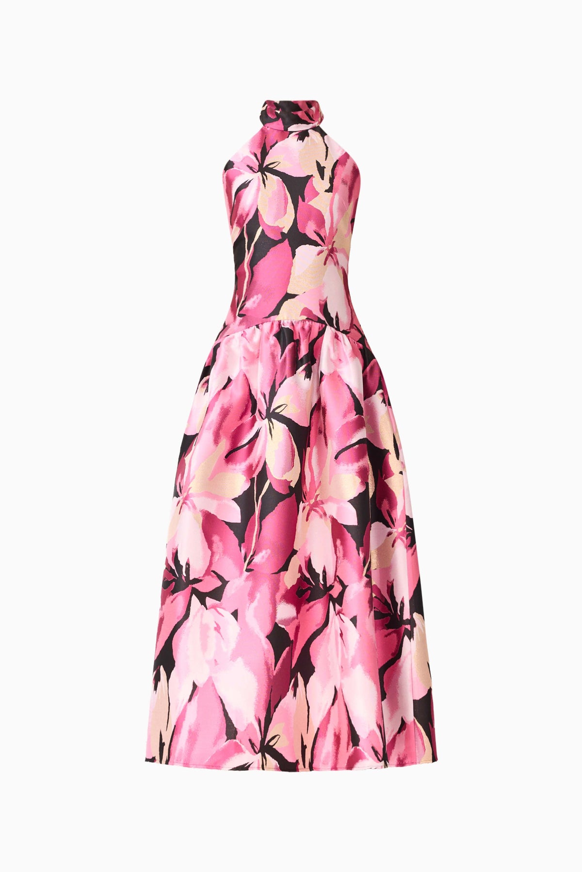 Lumiflora Halter Gown in Pink Floral