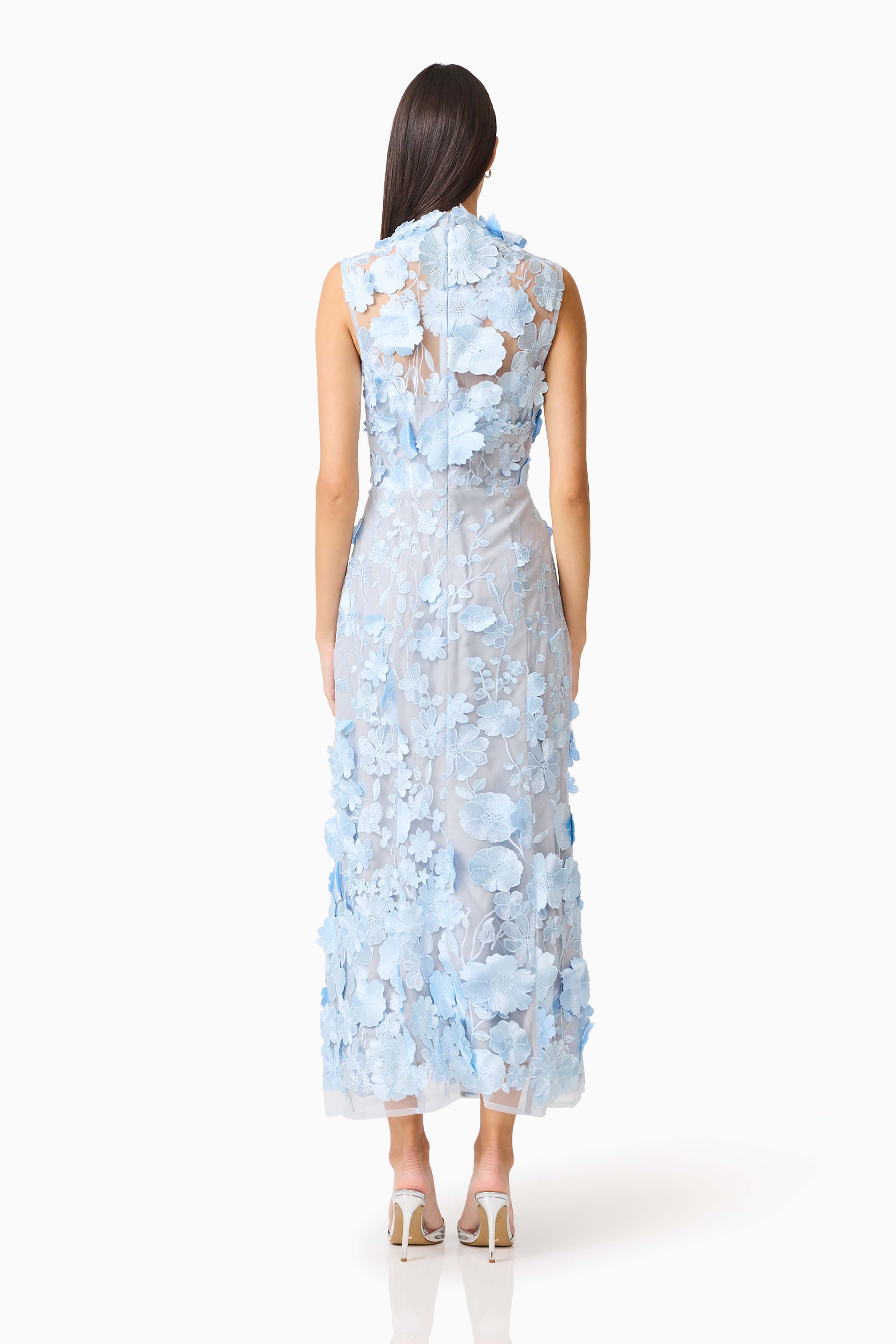 Selene Cocktail Midi Dress Blue