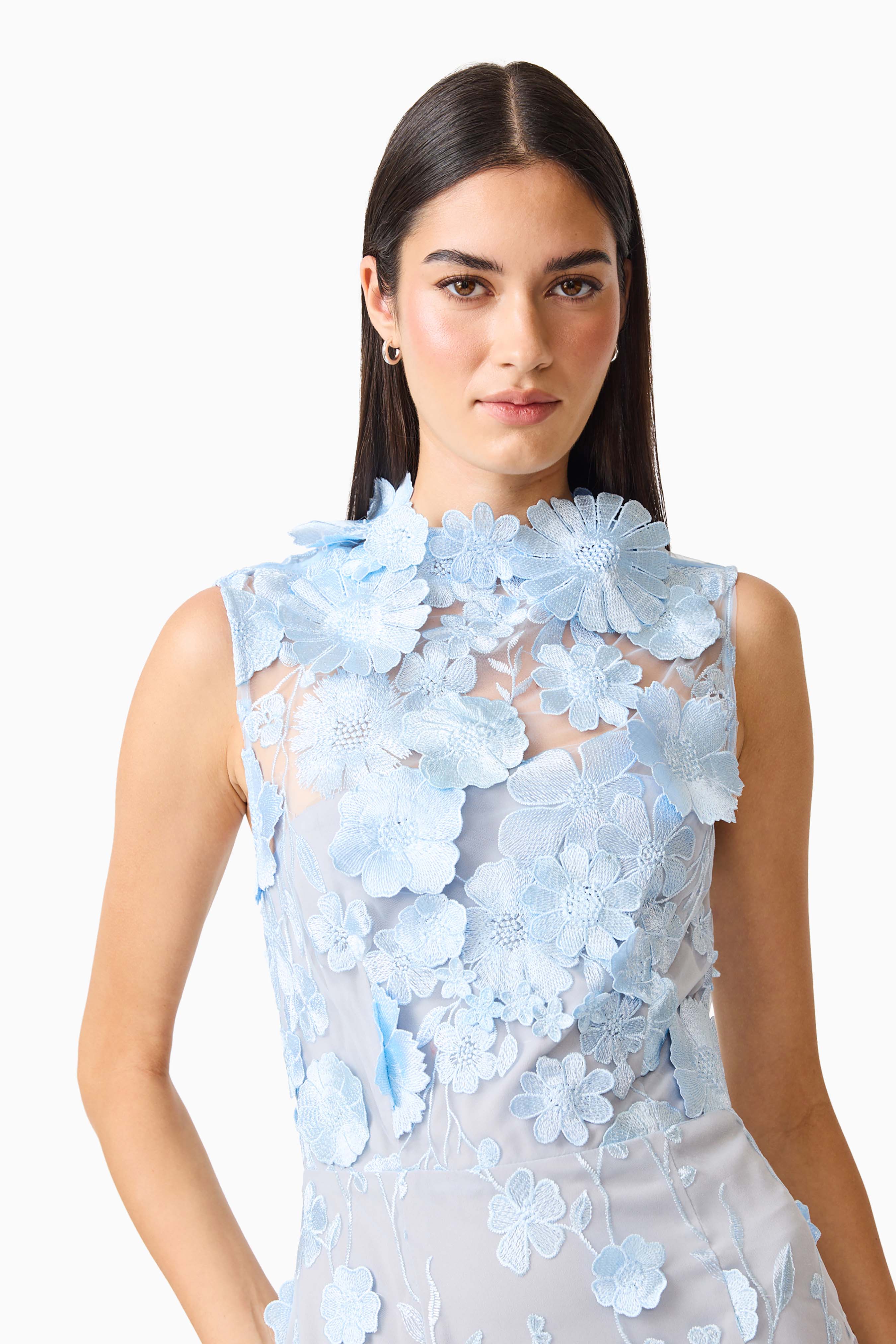 Selene Cocktail Midi Dress Blue