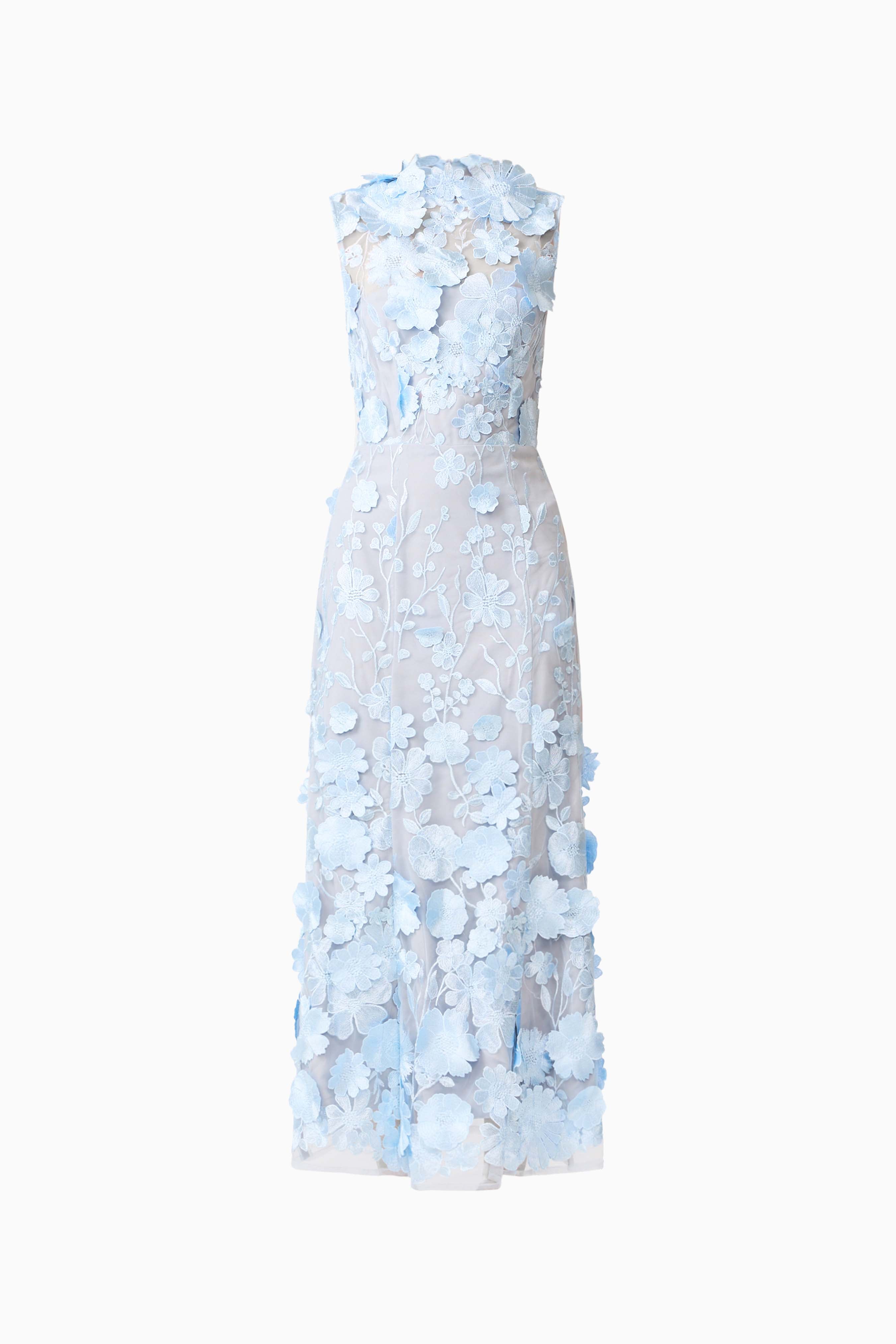 Selene Cocktail Midi Dress Blue