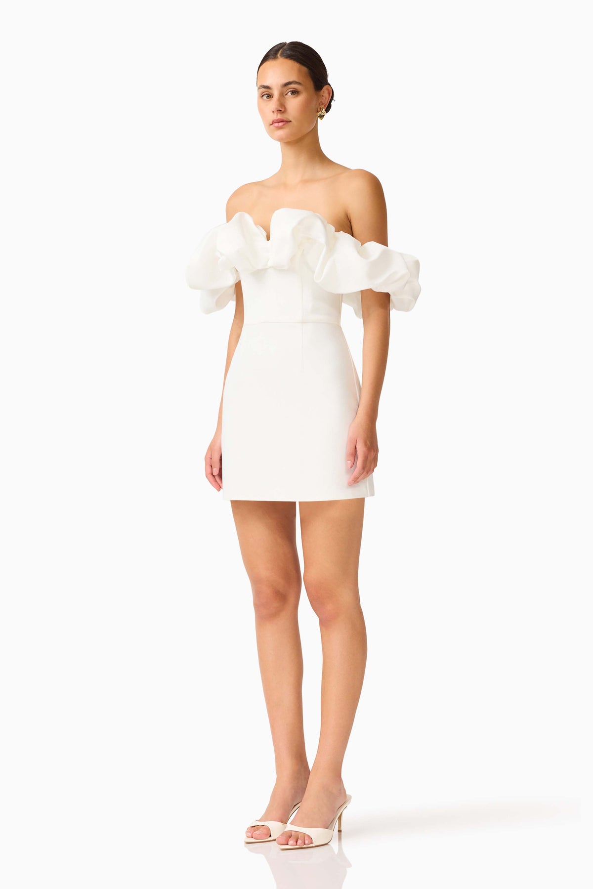 Solae Tulip Mini Dress in White
