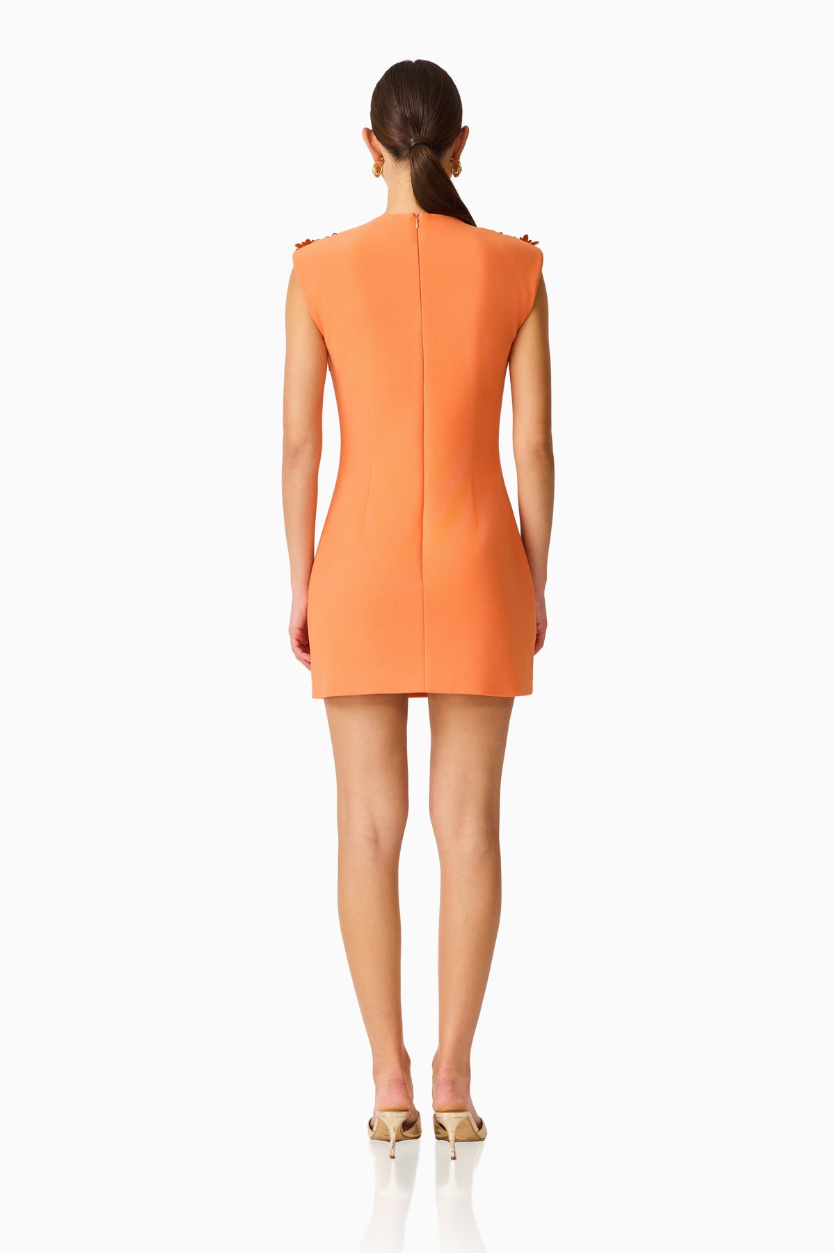 Solae Floral Mini Dress in Orange