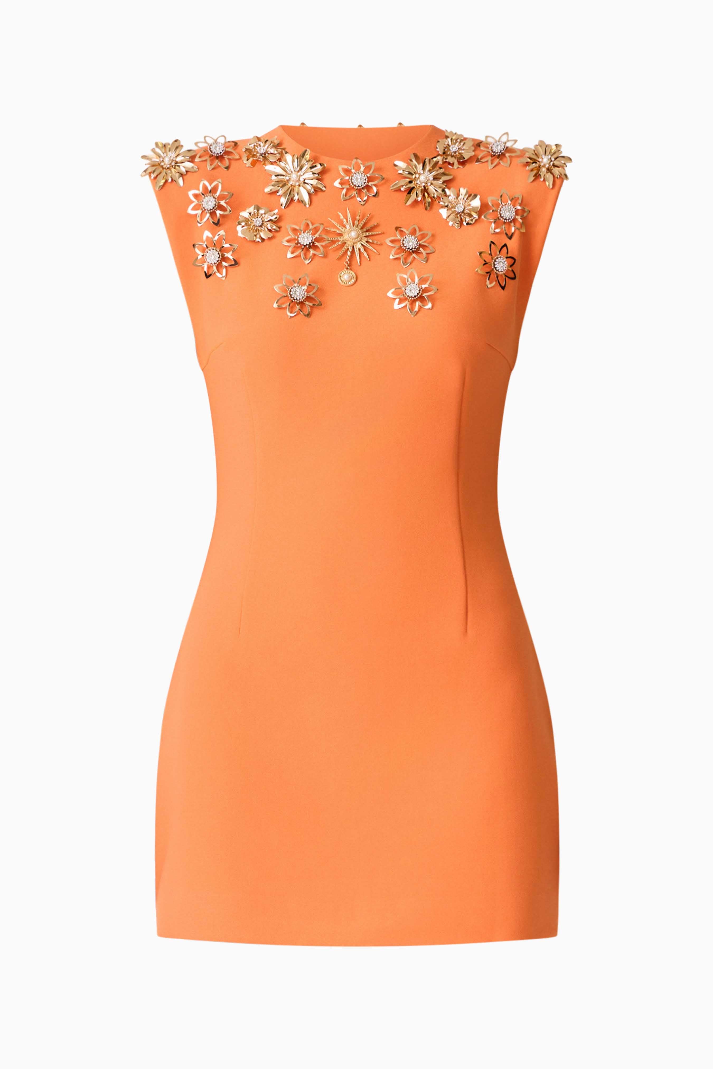 Solae Floral Mini Dress in Orange