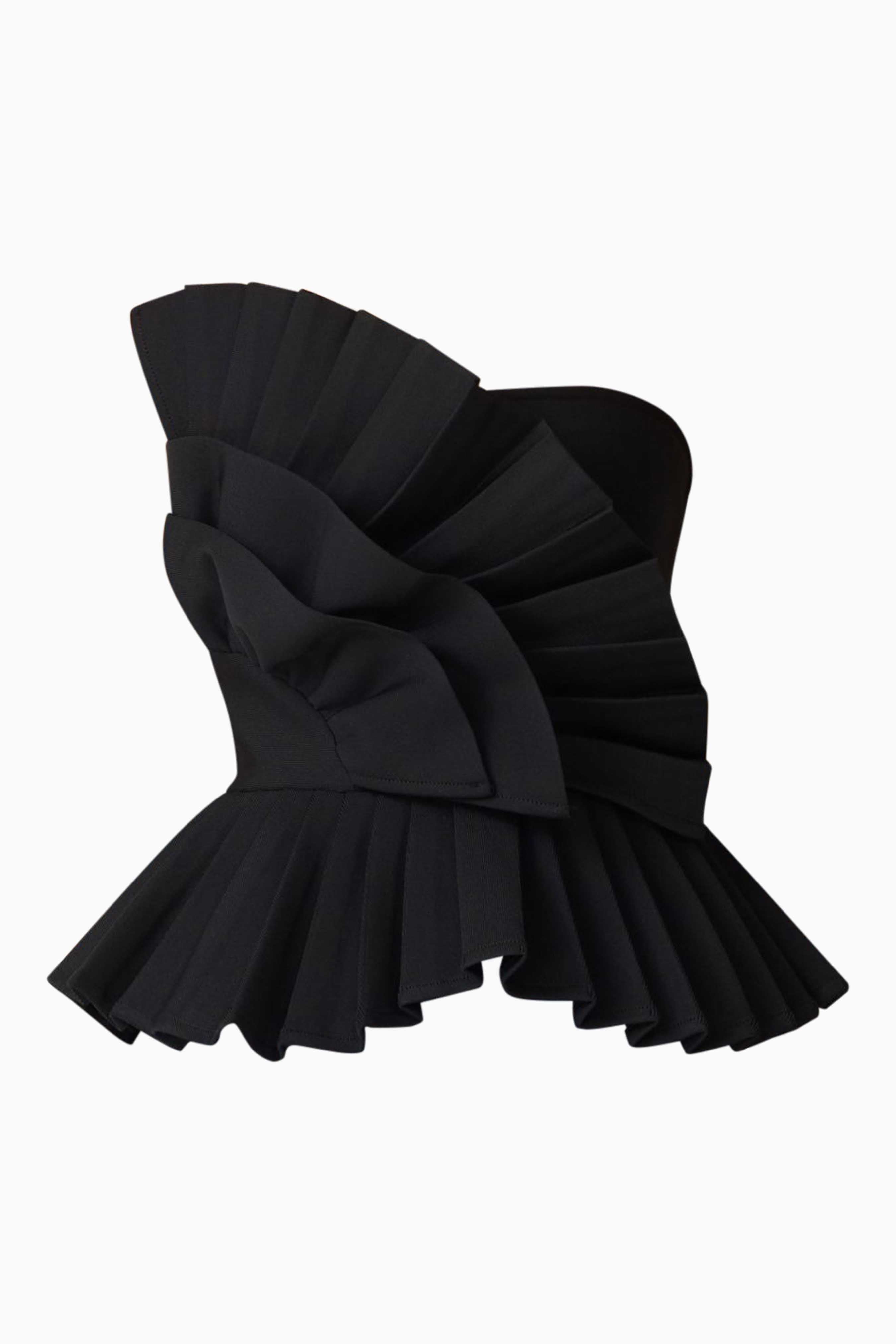 Orelia Pleated Top in Black