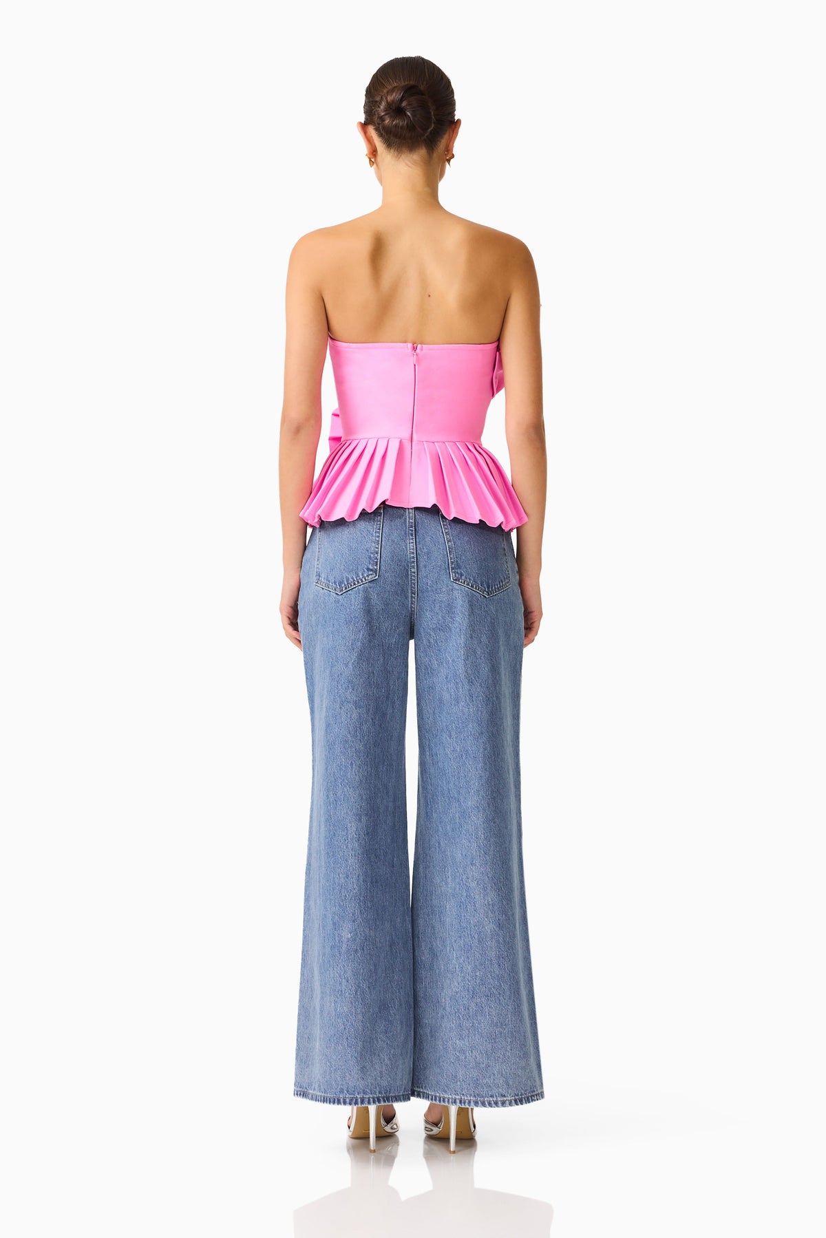 Orelia Pleated Top in Candy Pink