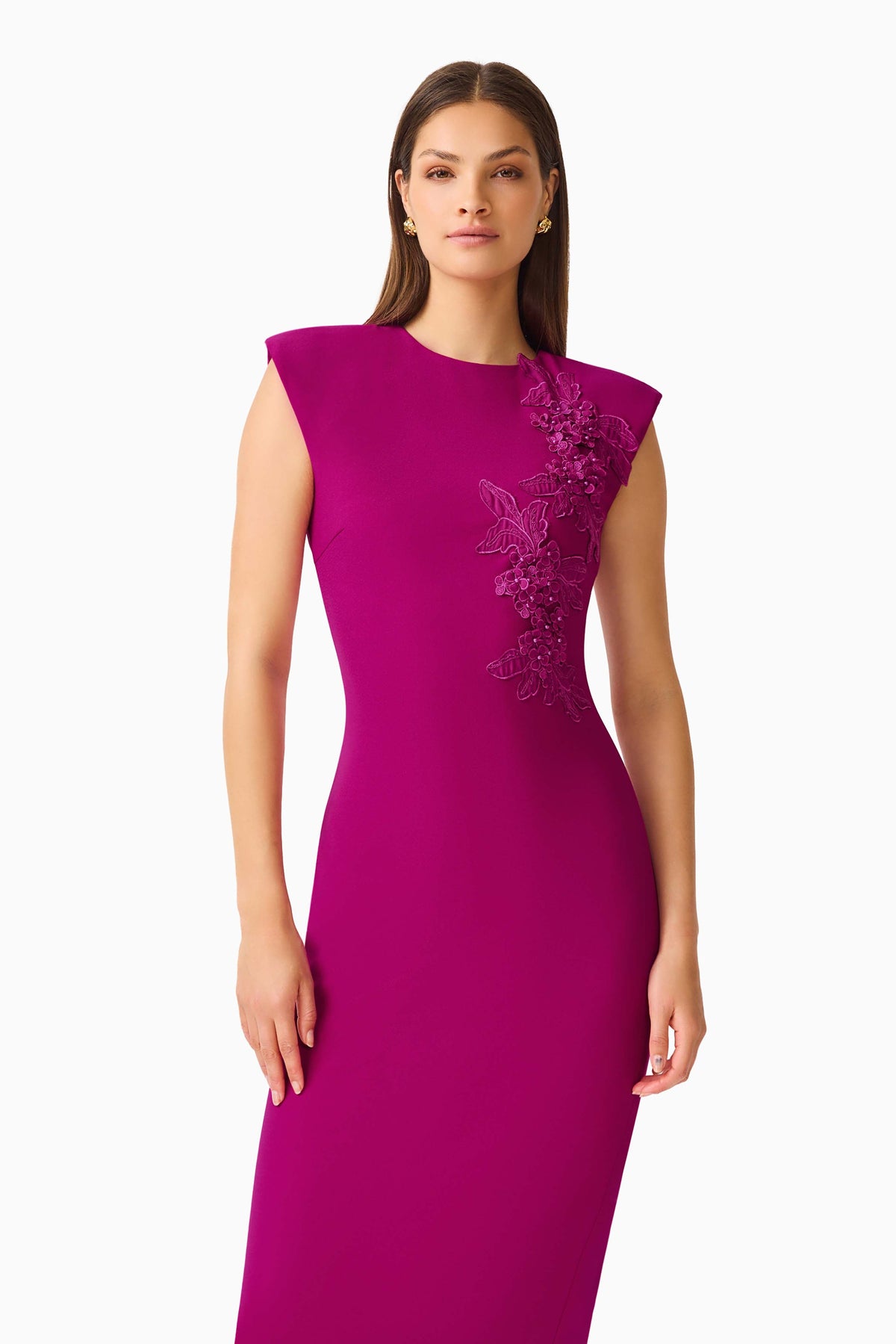 Dahlira Column Maxi Dress in Orchid Pink