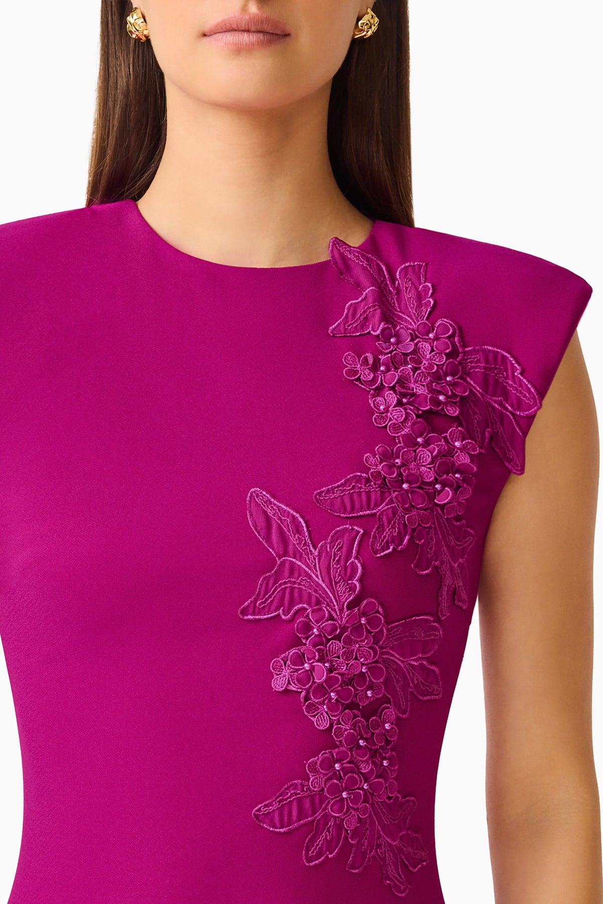 Dahlira Column Maxi Dress in Orchid Pink