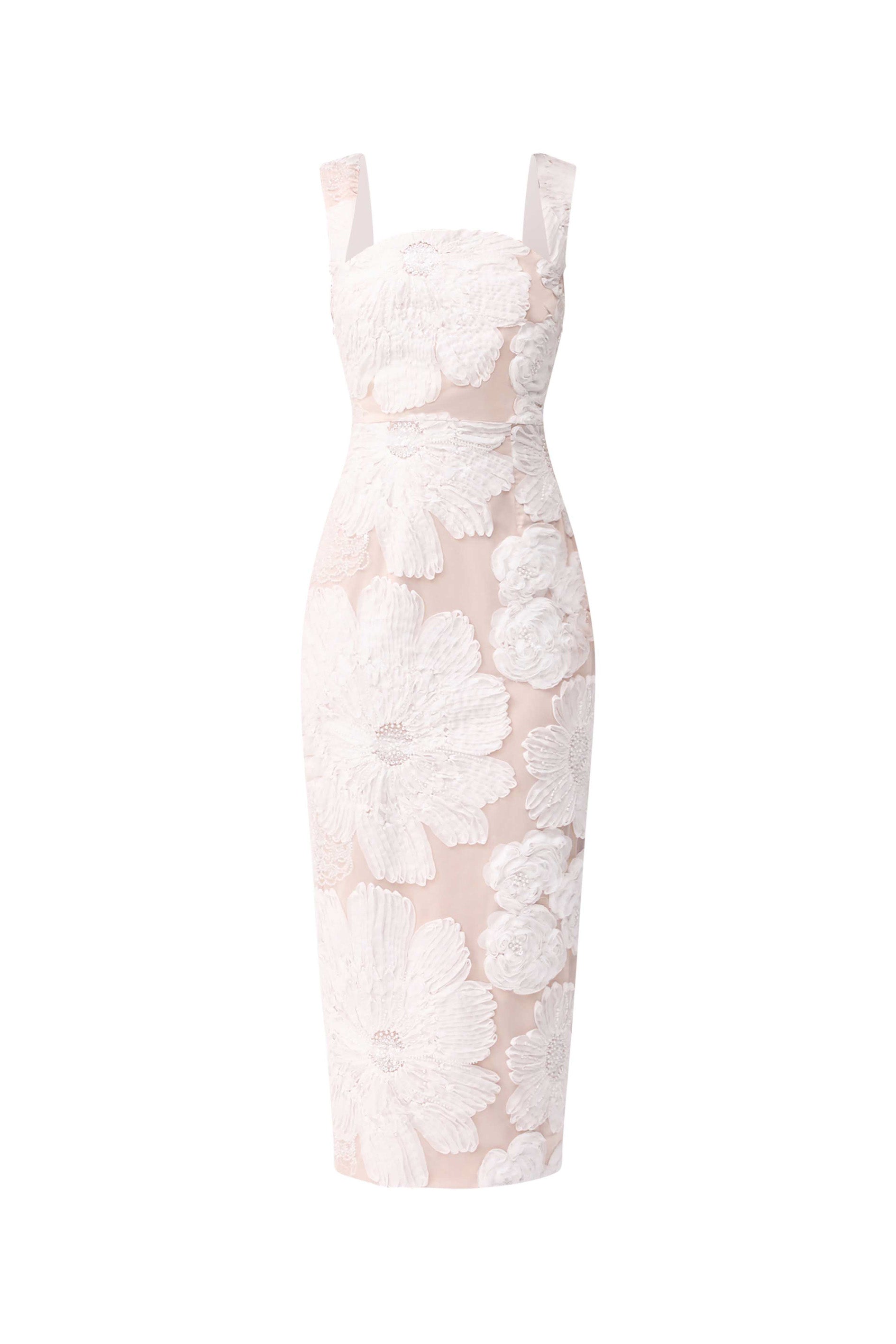 Roxana Midi Dress in White