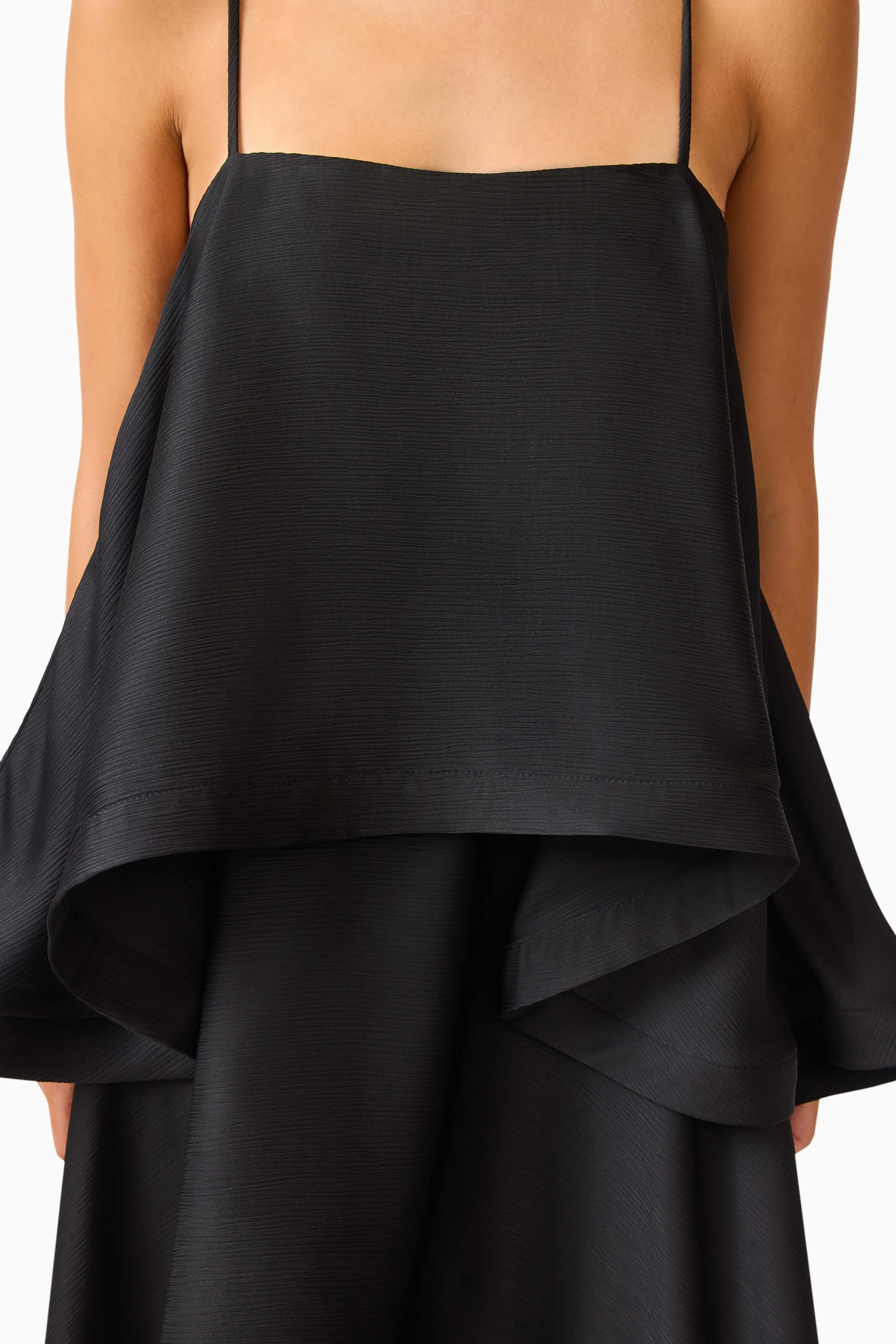 Tilly Tiered Maxi Dress in Black