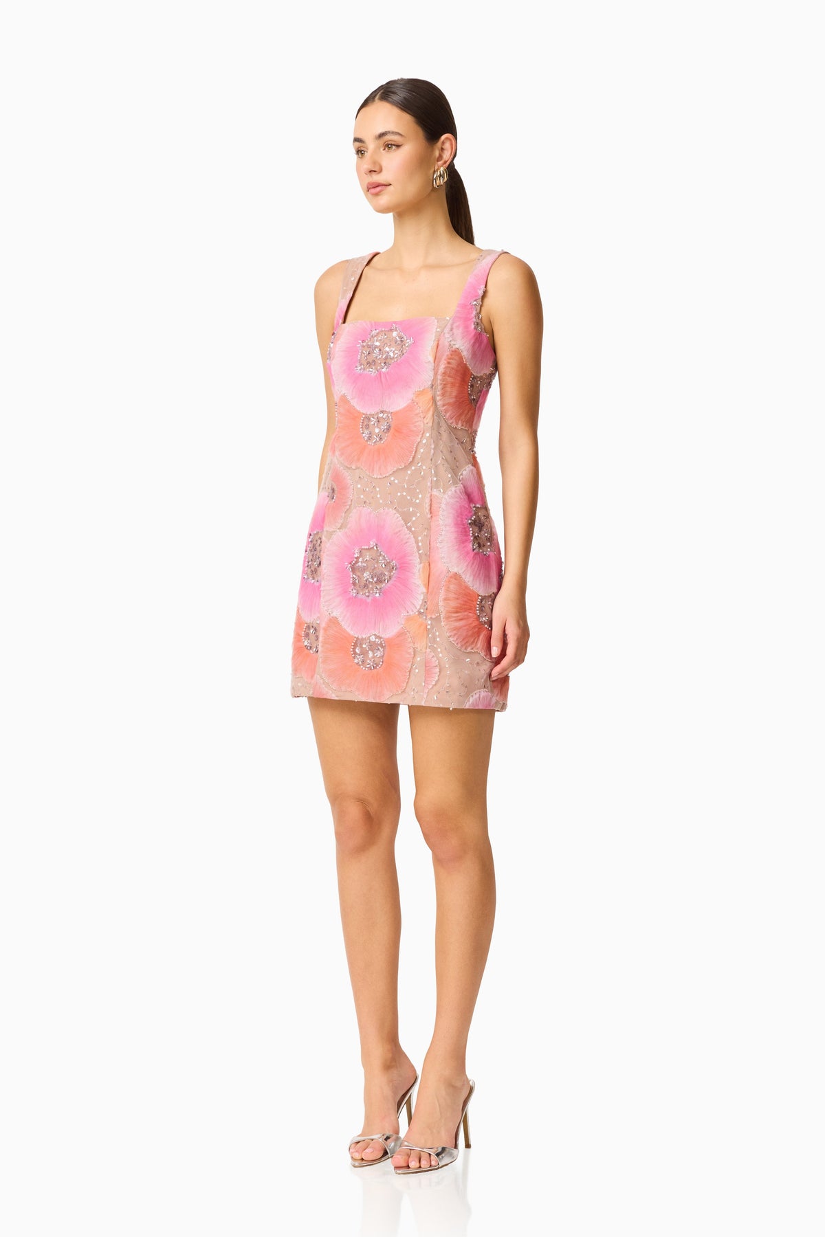 Brittany Floral Mini Dress in Pink