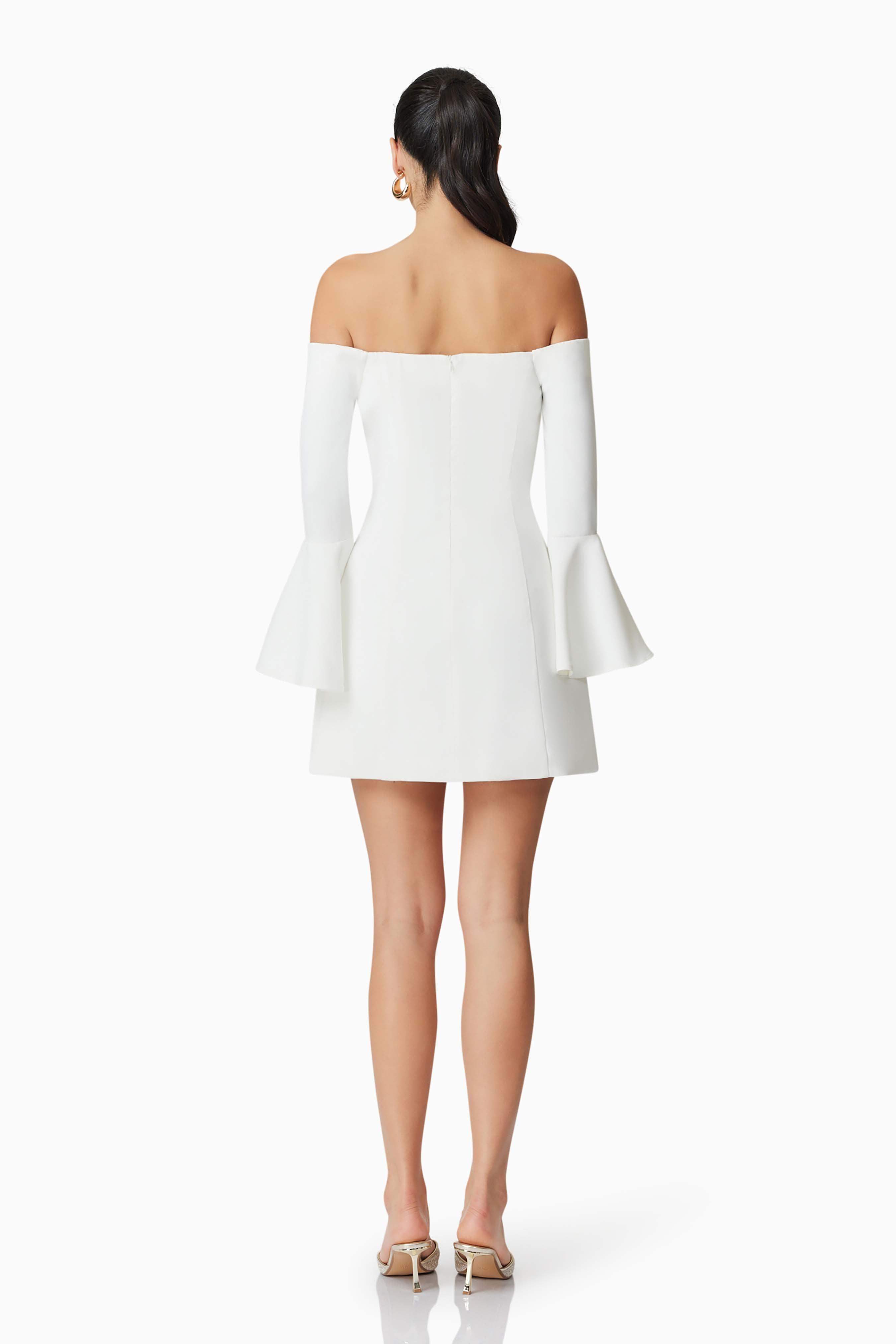 Hazelle Strapless Mini Dress in White