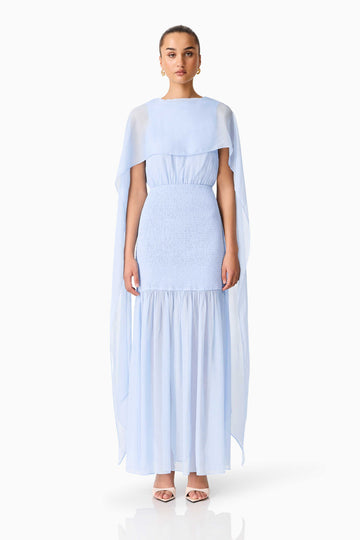 Eliane Cape Gown in Blue