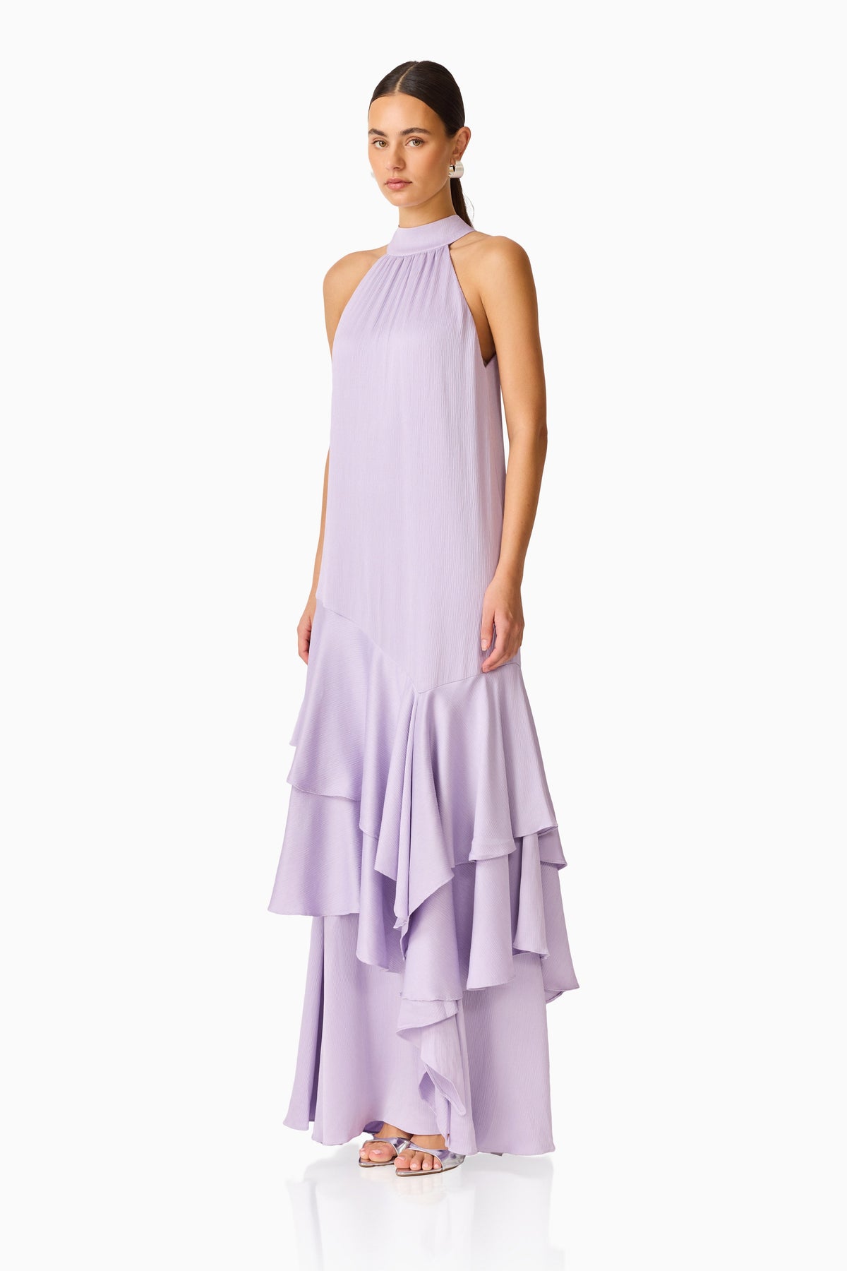 Varella Halter Gown in Purple