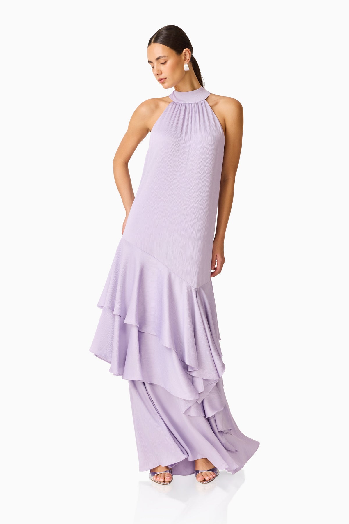 Varella Halter Gown in Purple