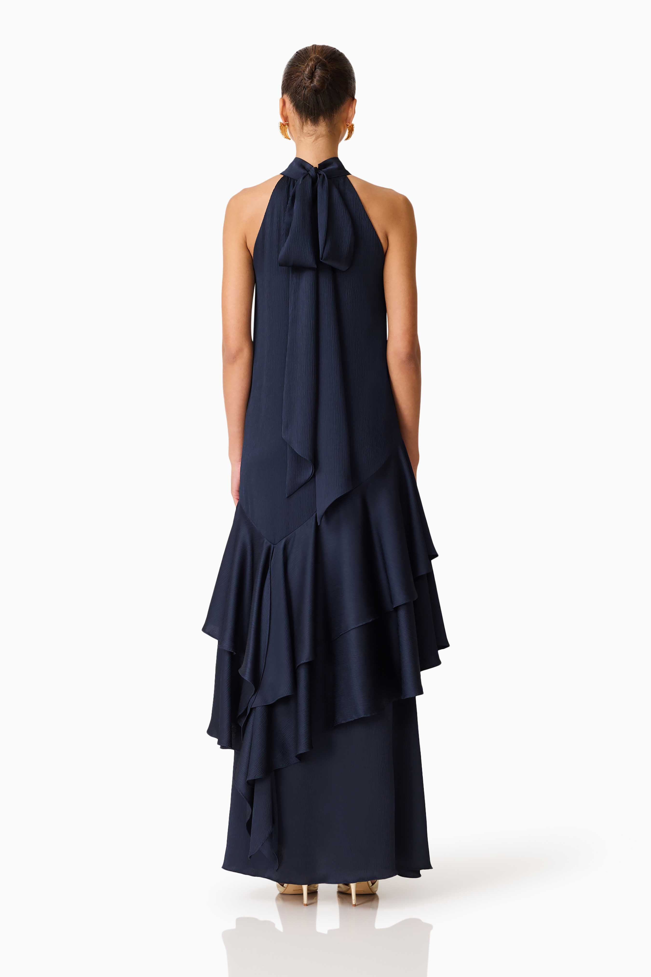 Varella Halter Gown in Navy
