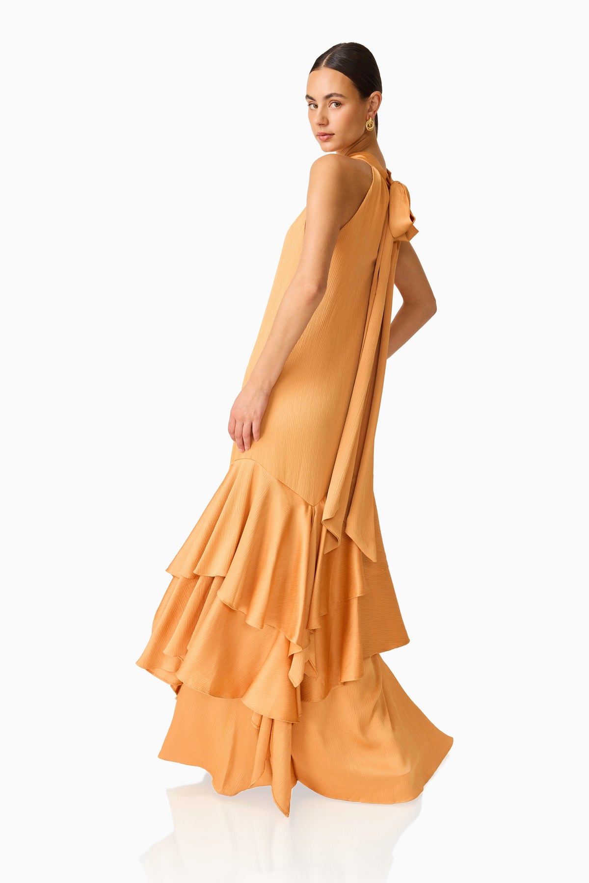 Varella Halter Gown in Orange