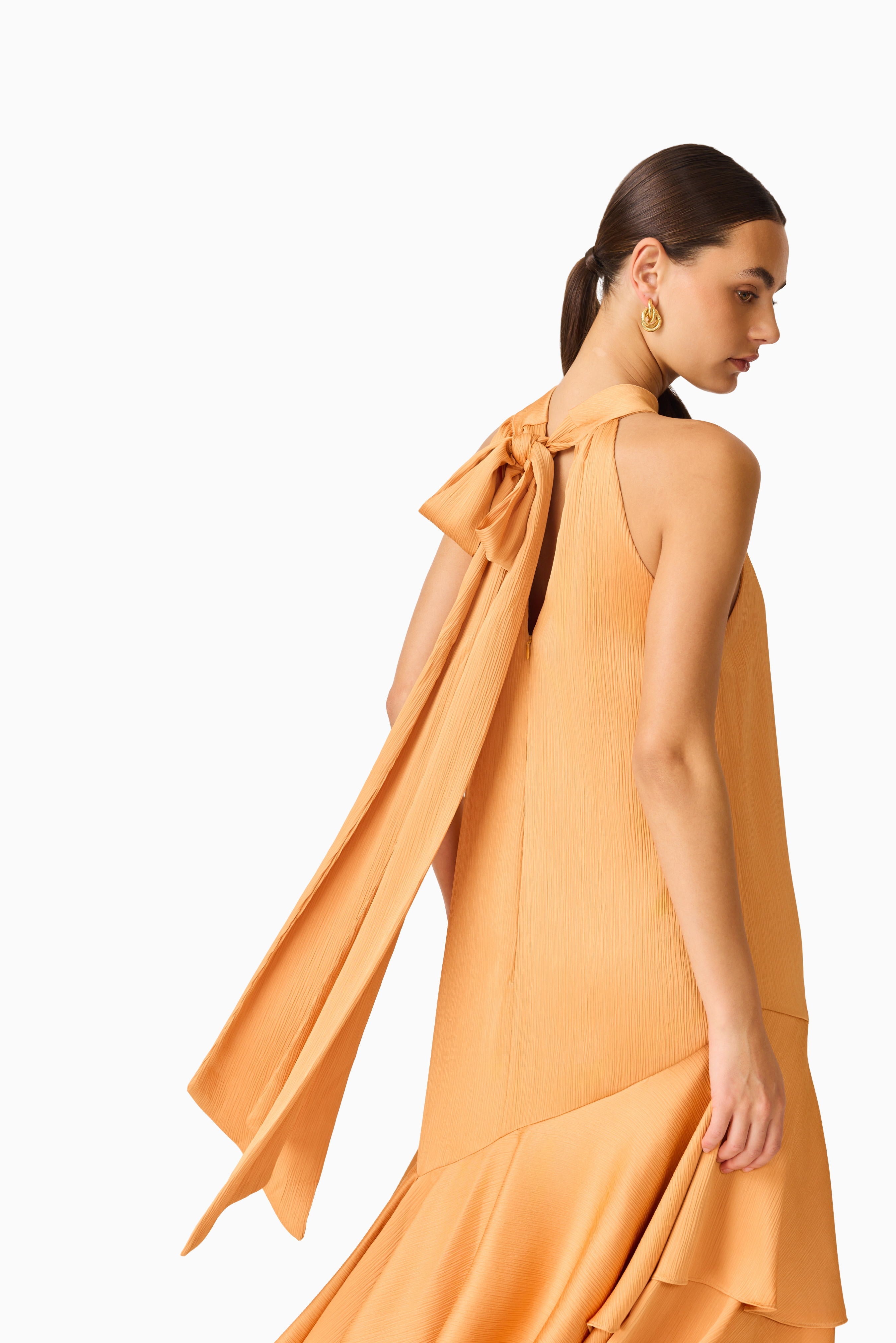 Varella Halter Gown in Orange