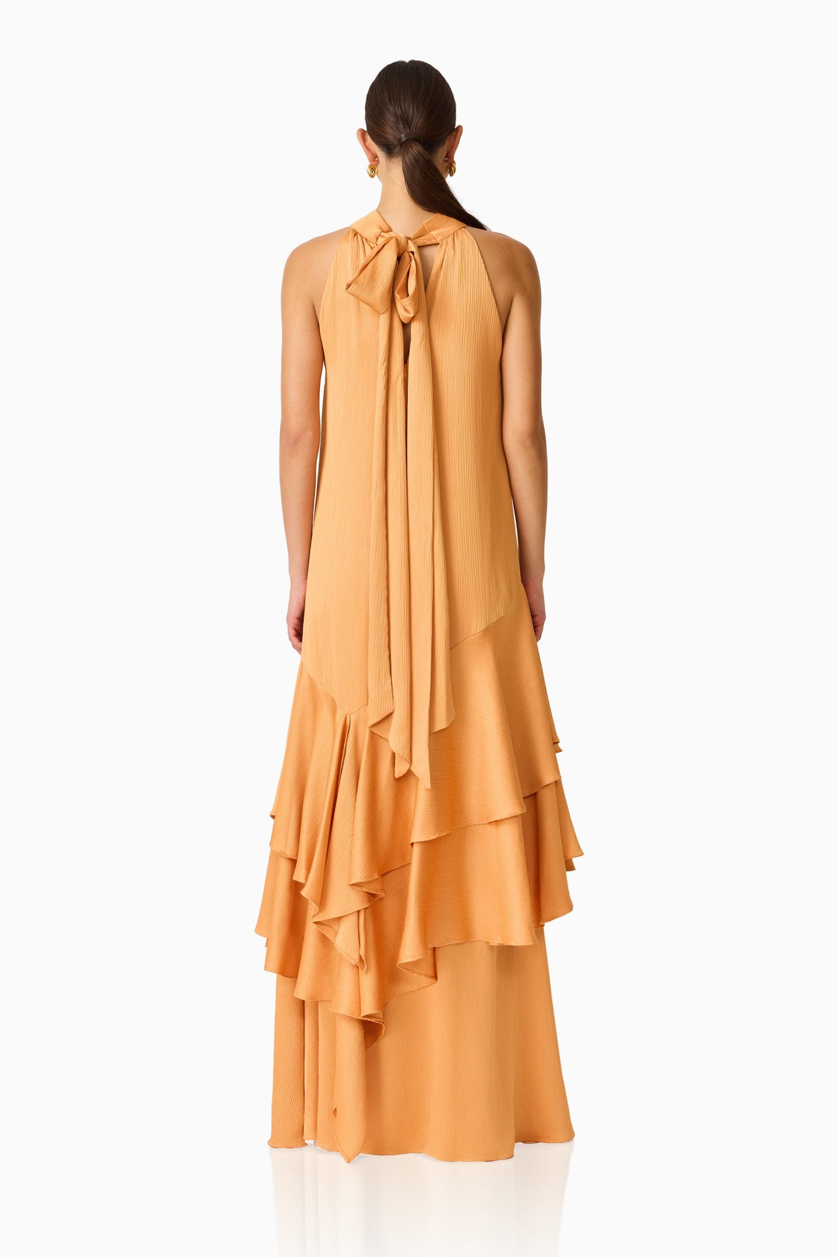 Varella Halter Gown in Orange