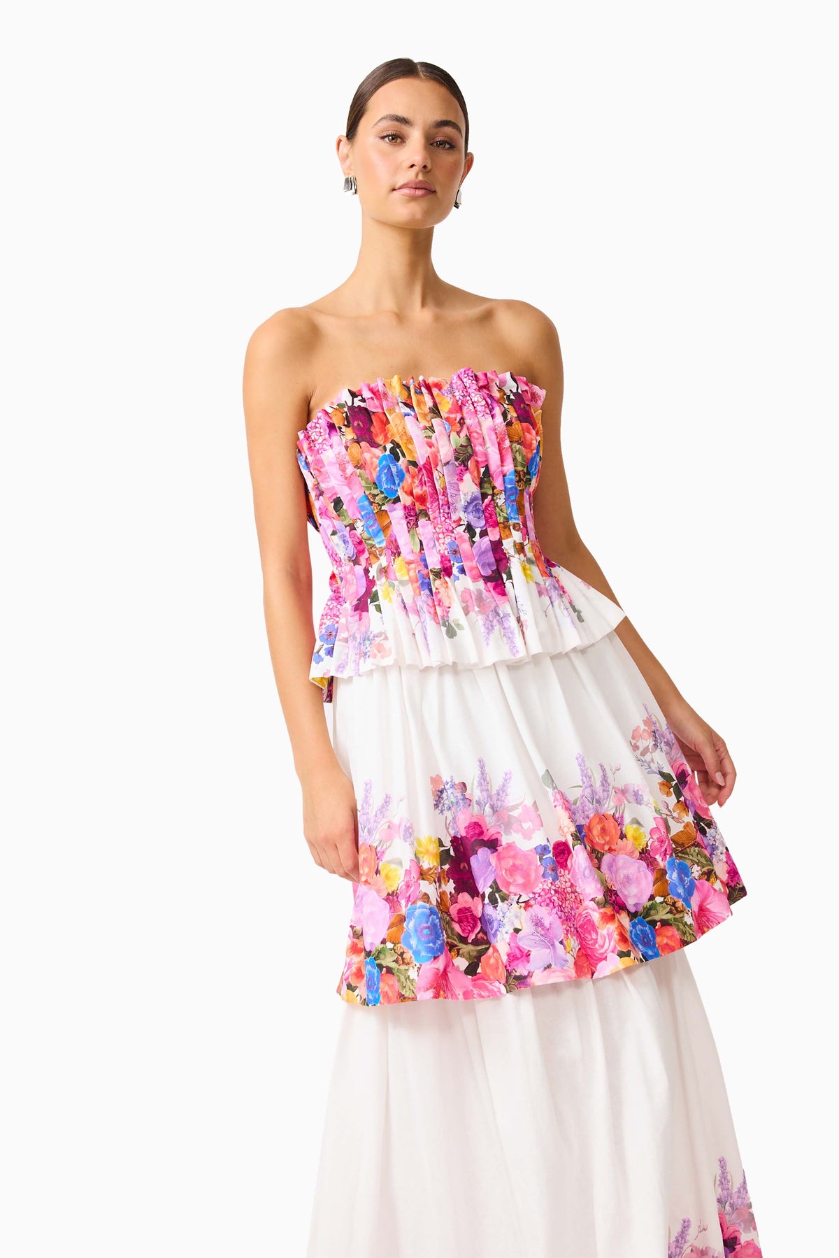 Alice Tiered Gown in Ombre Floral