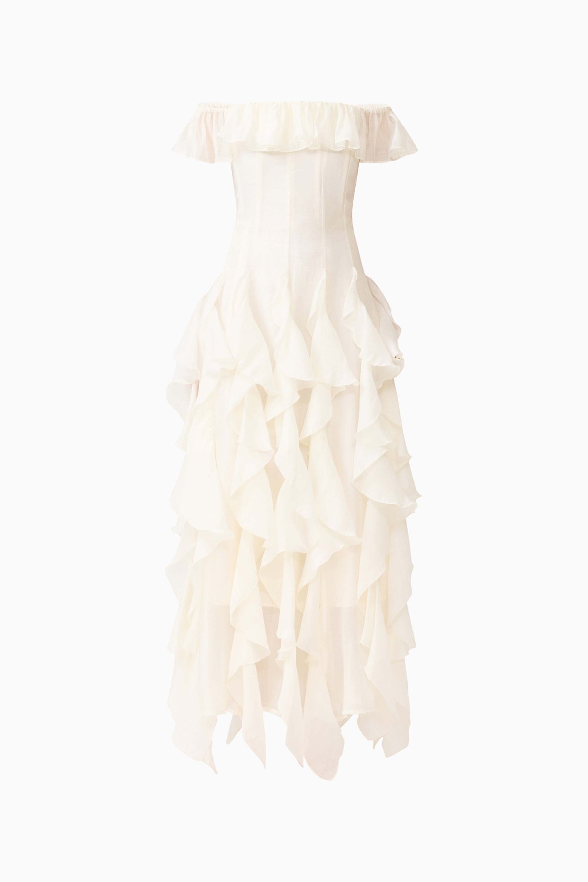 Yvette Off Shoulder Gown in White